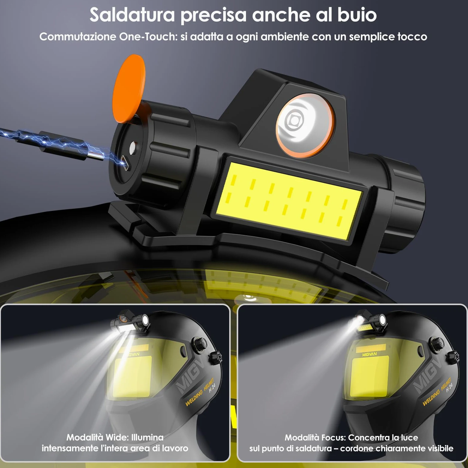 Maschera Saldatura Autoscurante con Luce LED Casco Saldatura Ultra-HD True-Color 100x82mm XL - Casco Saldatore 0,1ms Solare per MIG TIG MMA & Smerigliatura DIN 4/5-9/9-13 H24