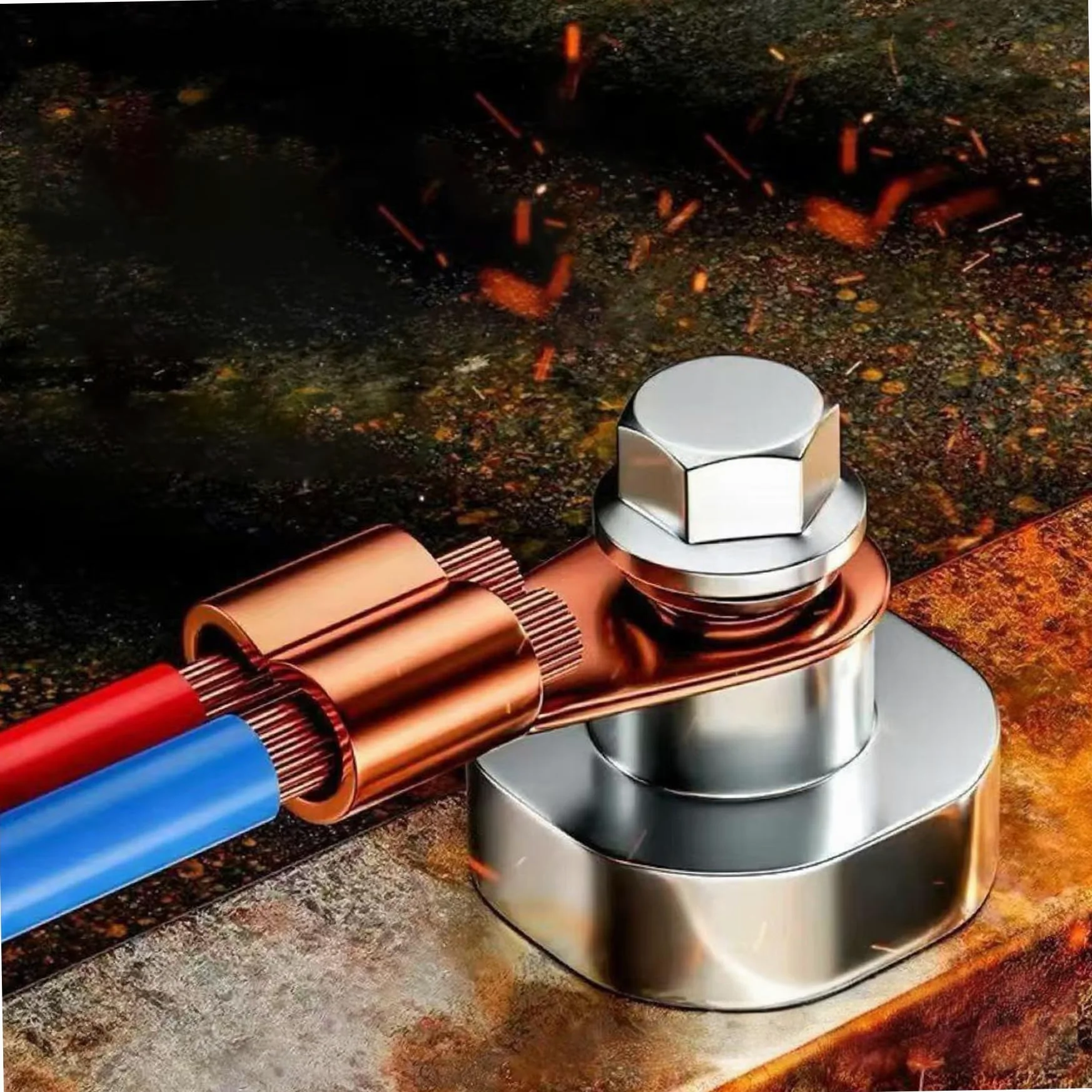 Magnete Di Massa Per Saldatura, Saldatura Con Morsetto Di Massa Magnetico, Portaelettrodo Con Morsetto A Resistenza Alla Corrosione Da 1, 37 Pollici 300A, Clip Per Cavo Saldatore Manuale Per Saldatric