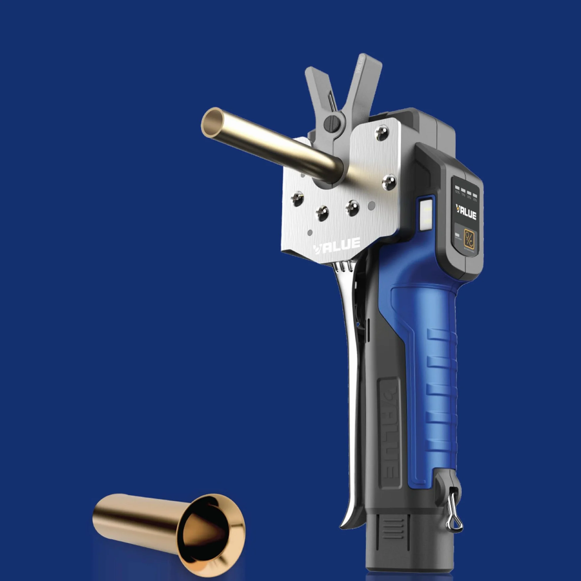 Cartellatrice elettrica a batteria VET-19LI con una batteria al litio per tubazioni 1/4" 3/8" 1/2" 5/8" 3/4", cartellatrice a batteria per condizionamento