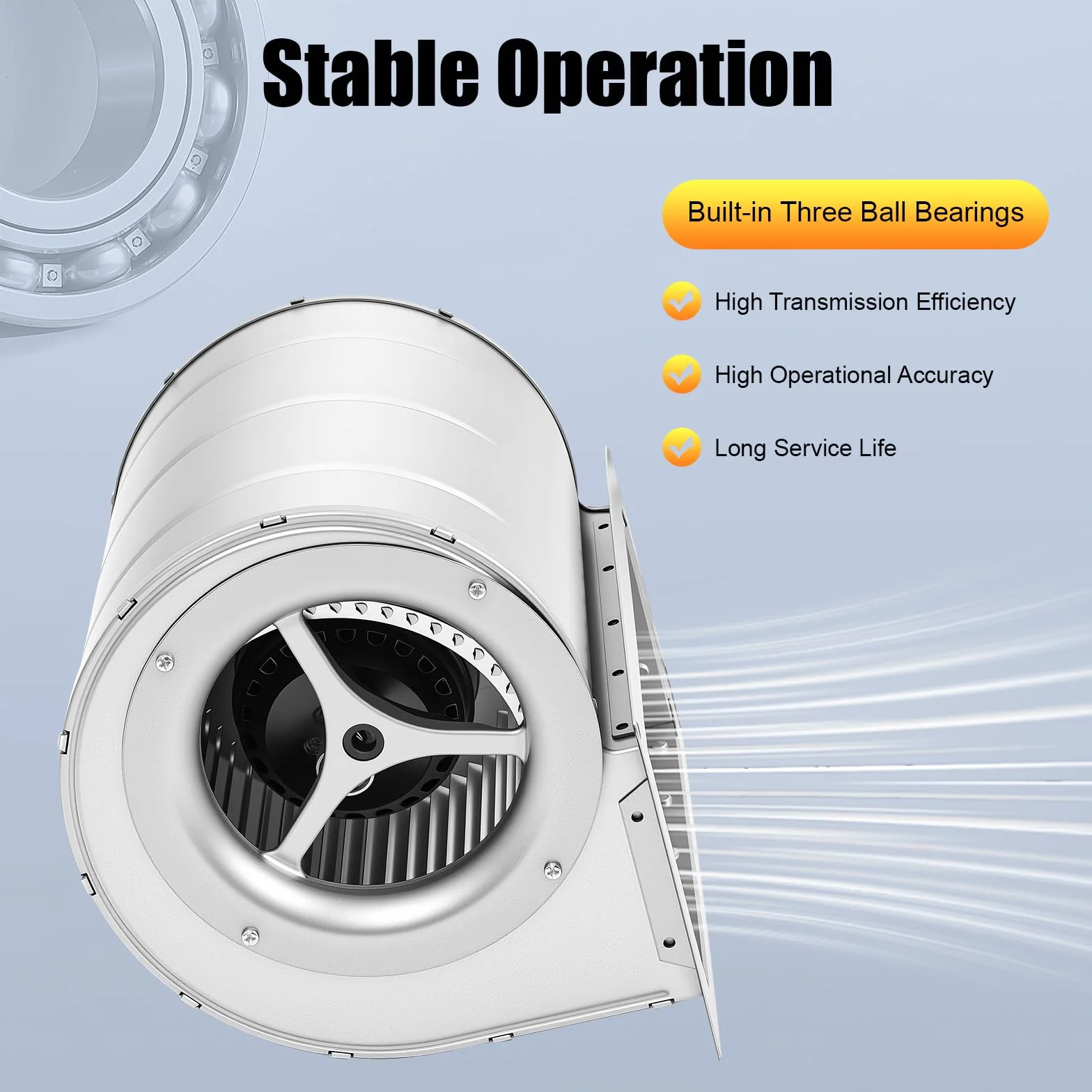 Ventilatore radiale centrifugo, 840 m3/h, ventilatore radiale φ146 mm, per ventilazione, depolverazione e raffreddamento di fabbriche, miniere, tunnel, veicoli