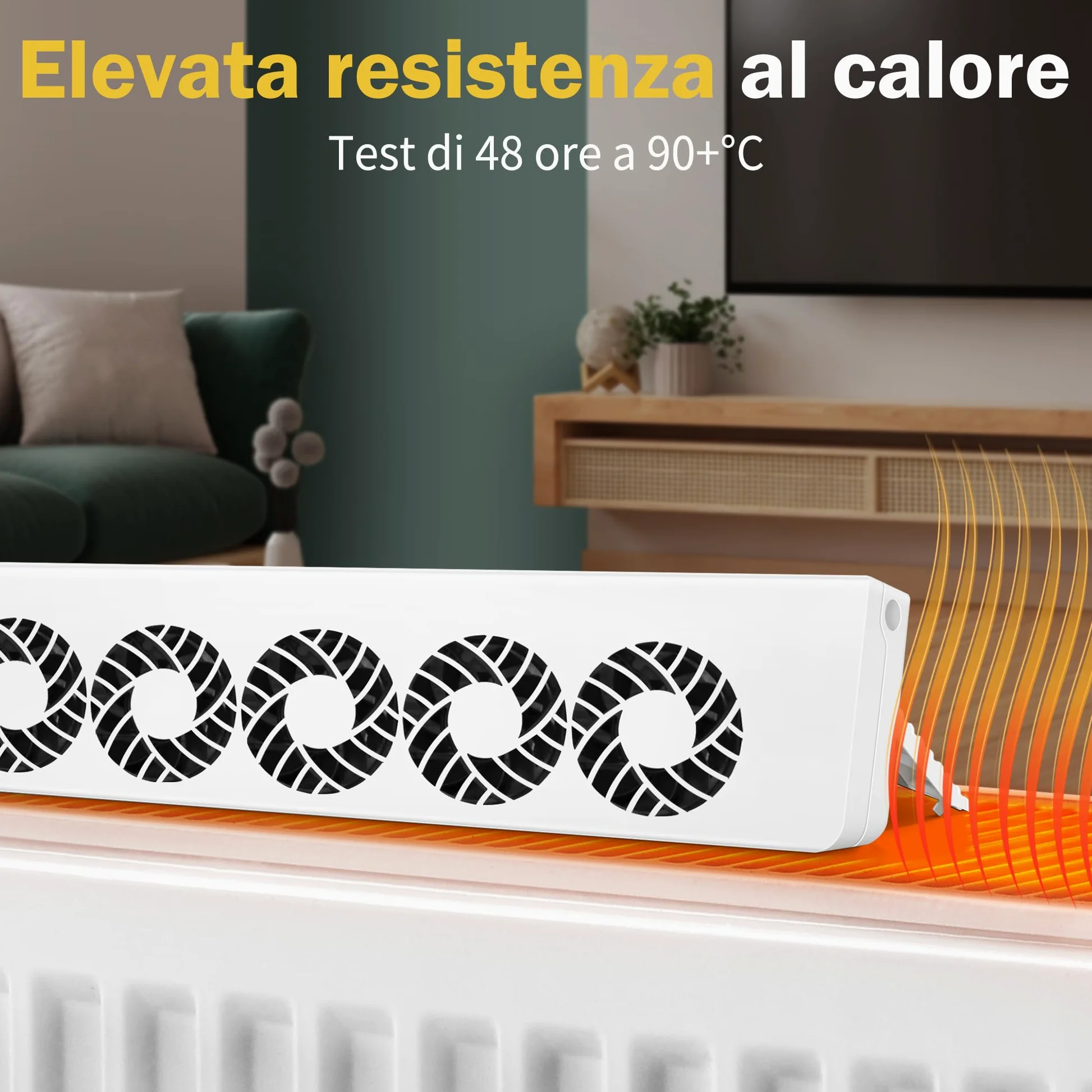 Ventole per Termosifoni 2.0 con Controller con Termostati Intelligenti, 10 Ventole per Aumentare l'efficienza del Riscaldamento e Risparmiare Energia con 1 Spina di Alimentazione (Duo Set)
