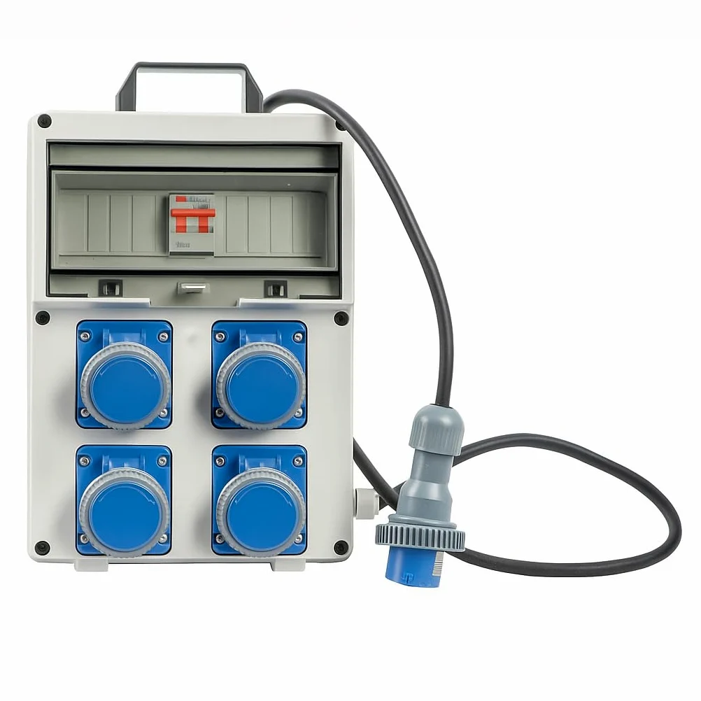 Quadro da Cantiere IP67, Made in Italy - Robusto, Sicuro e certificato, Quadretto da cantiere con prese industriali Affidabile e Protezione IP67 – quadro elettrico portatile con differenziale