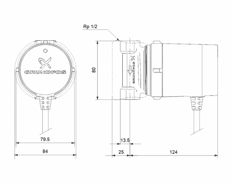 Pompa circolatrice per ACS COMFORT 15-14 BDT PM 99812350 di Grundfos