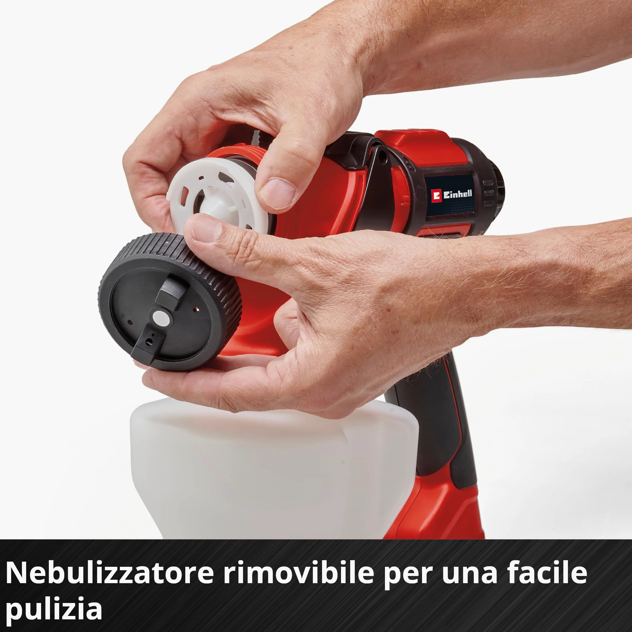 Einhell Sistema di verniciatura a spruzzo TE-SY 18/90 Li-Solo Power X-Change (18 V, portata 1000 ml/min, contenitore 1200 ml, quantità regolabile di aria/vernice, incl. accessori, batteria esclusa)
