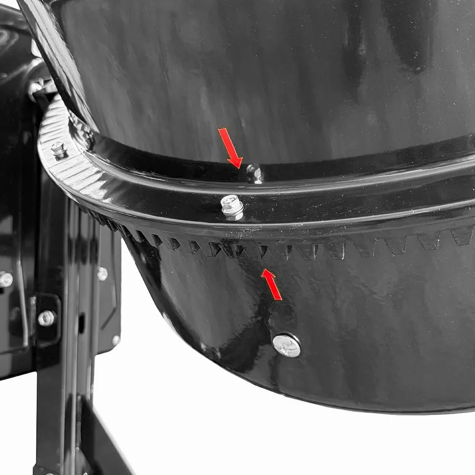 SOGI BEM-120 Betoniera elettrica a bicchiere - capacità 120 L - motore 550 W - per calcestruzzo, malta e intonaco - nera