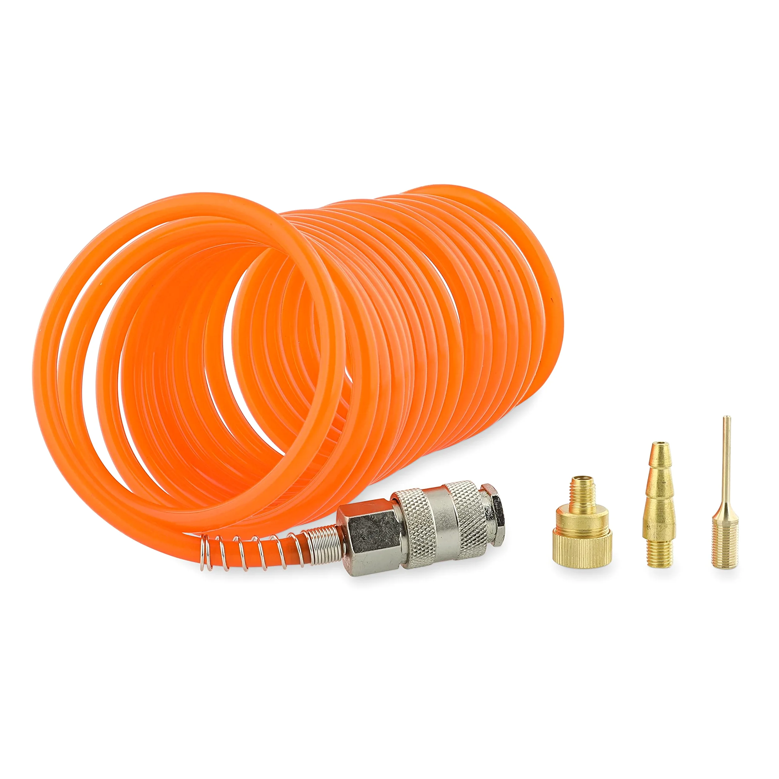 ABAC Kit Accessori per Compressore 8 Pezzi G-810AL, Inclusi Gonfiagomme con Manometro, Pistola di Soffiaggio, Pistola a Spruzzo per Vernice 1L, Pistola di Lavaggio 0.9L, Tubo a Spirale 5 m