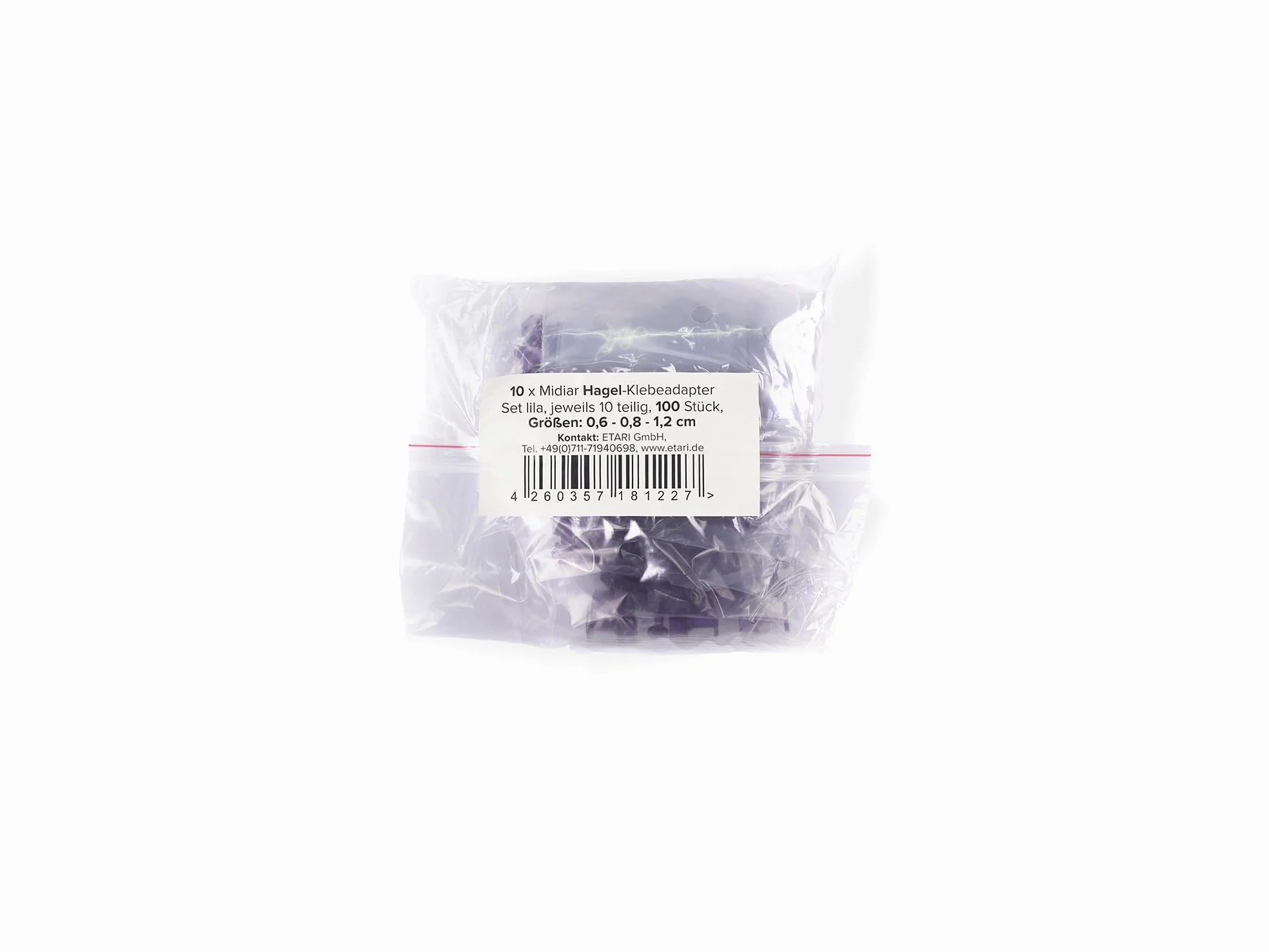Hagel - Set di adattatori adesivi n. 5, 100 pezzi, dimensioni 6-8-12 mm, per grandine, grandine appuntite, PDR