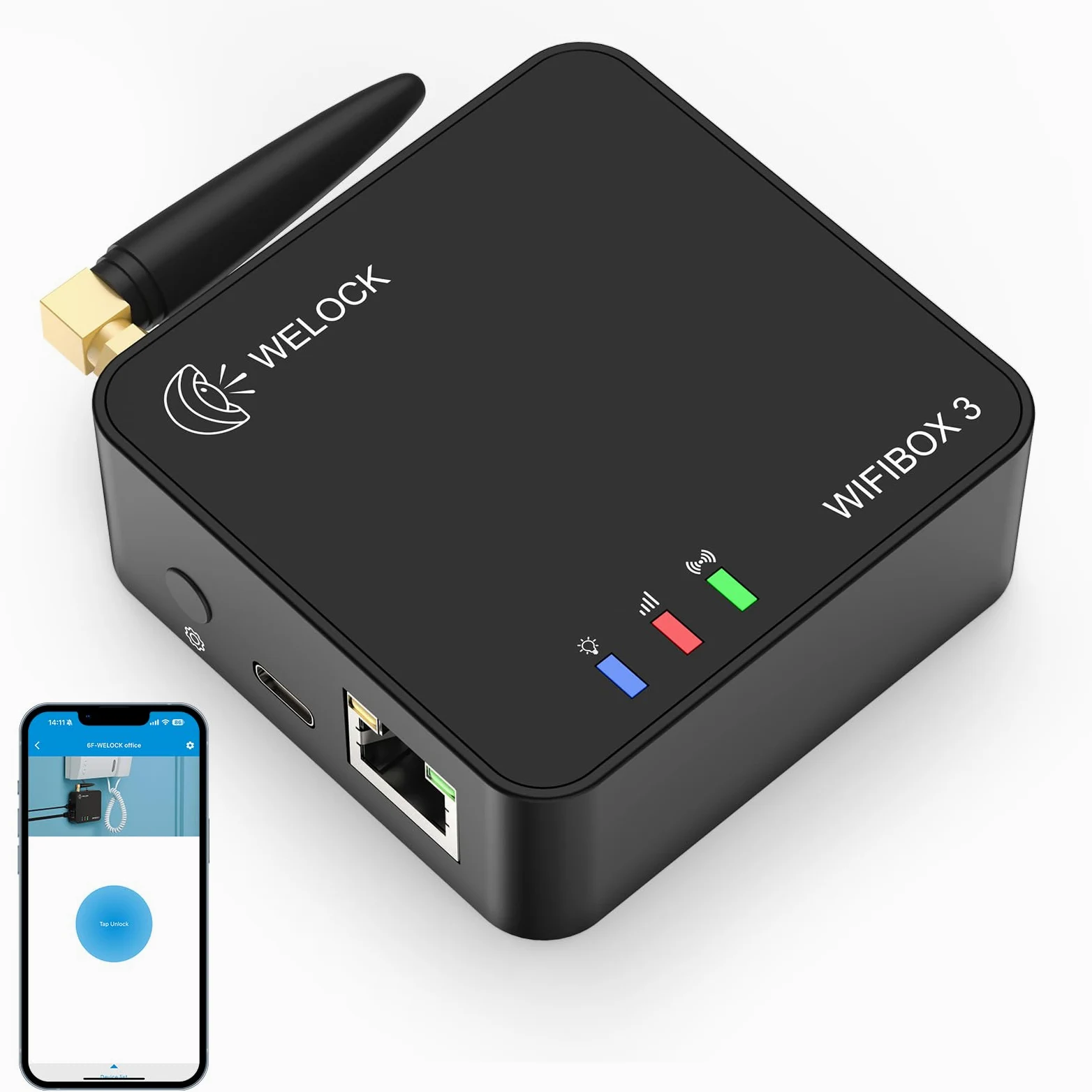 WELOCK Smart Gateway Wi-Fibox3 Sblocco a distanza semplice,compatibile con Alexa e utilizzo intuitivo