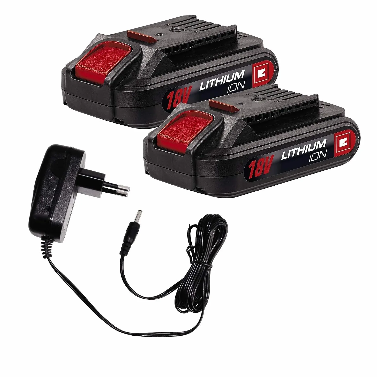 Einhell TC-CD 18-2 Li (2x1,5 Ah) Trapano avvitatore a batteria (2 x 18 V, 1,5 Ah, Li-Ion, tempo ricarica 3-5 h, 2 velocità, vel. 1 giri min. 0-350, vel. 2 giri min. 0-1250, torsione 38 Nm, mandrino 10mm, incl. 2 batteria 1,5 Ah, caricabatterie e valigetta