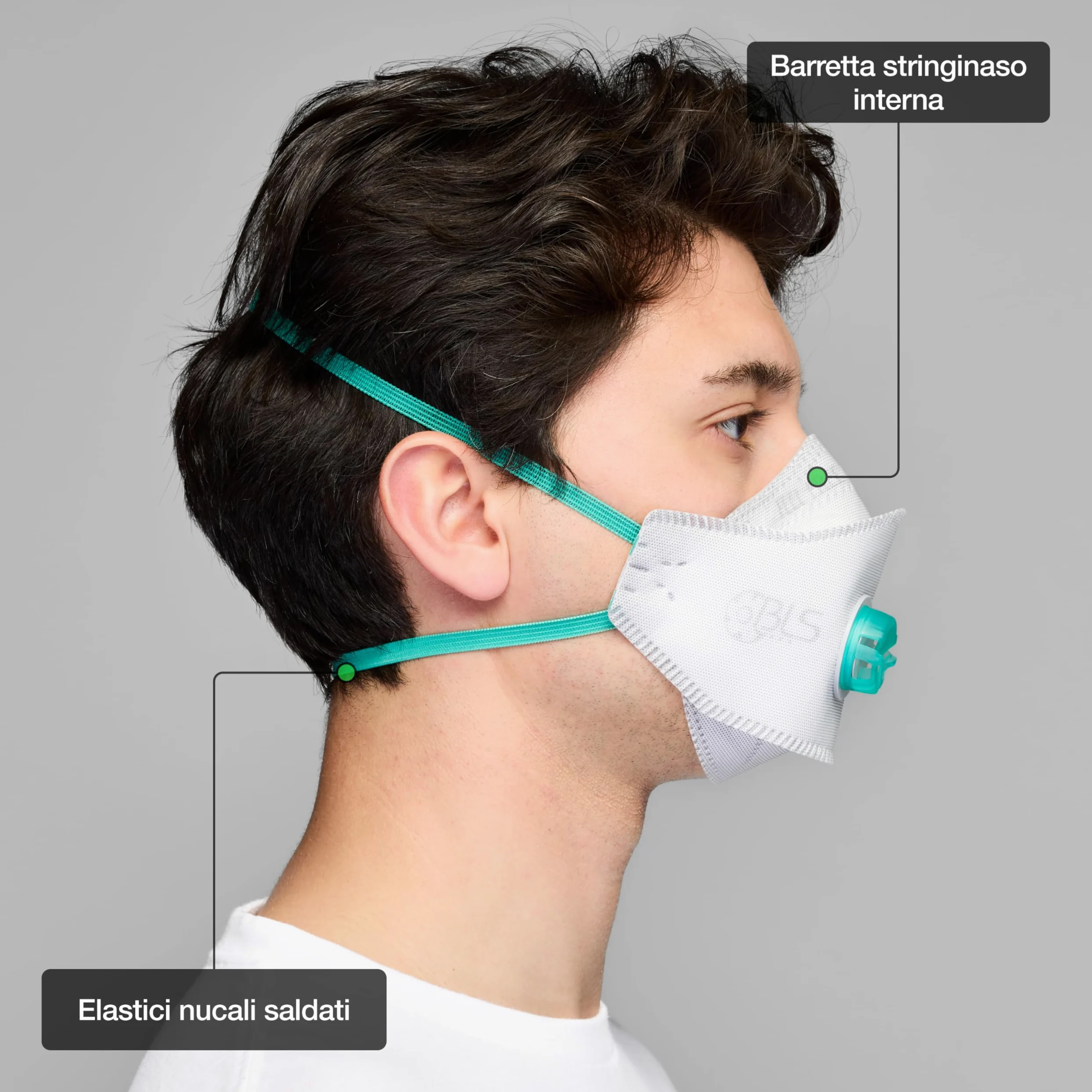 BLS Zer0 33 Facciali Filtranti Riutilizzabili FFP3 R D | Mascherine Piatte con Valvola di Espirazione e Imbustamento Singolo | Per Polveri, Falegnameria, Edilizia, Saldatura e Fai da Te