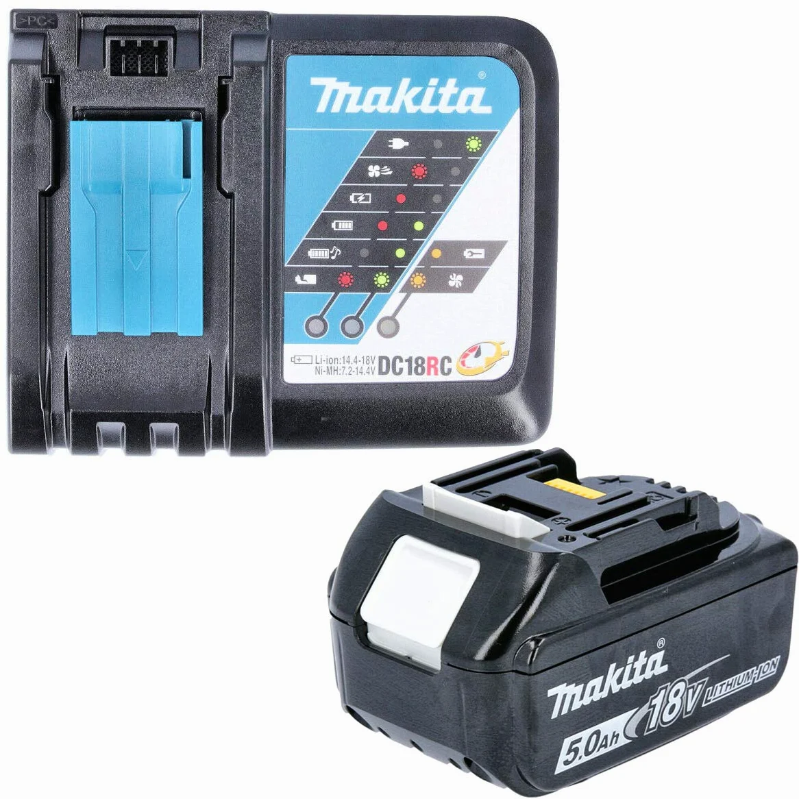 Makita BL1850B Kit Batteria E Caricatore 18 V 5 Ah LXT Ioni Di Litio