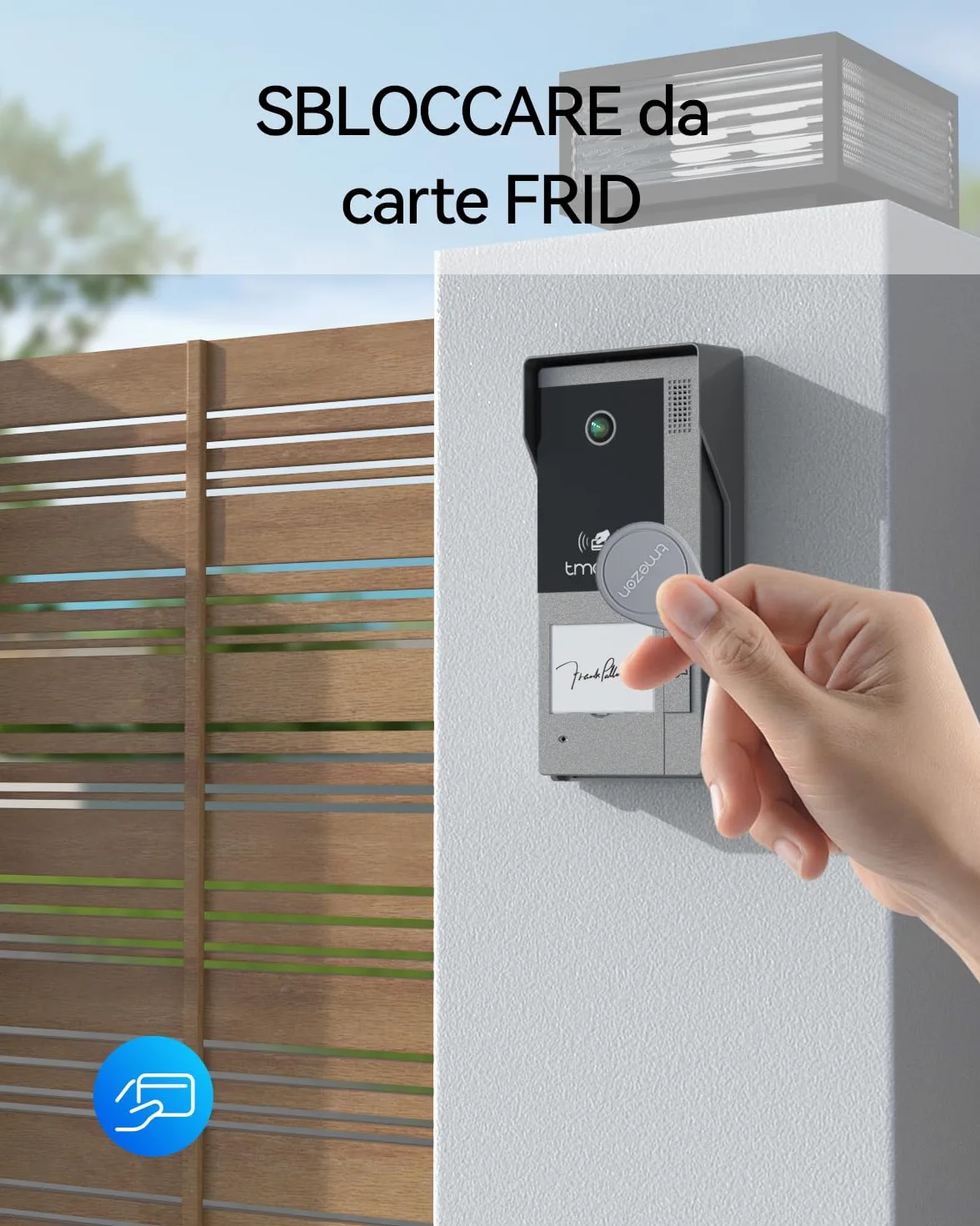 TMEZON Videocitofono Wifi Smart 2 Fili Video Citofoni M790,1080P monitor e Campanello Esterno con Telecamera,APP/Carta RFID Unloc,Rilevamento del Movimento Umano