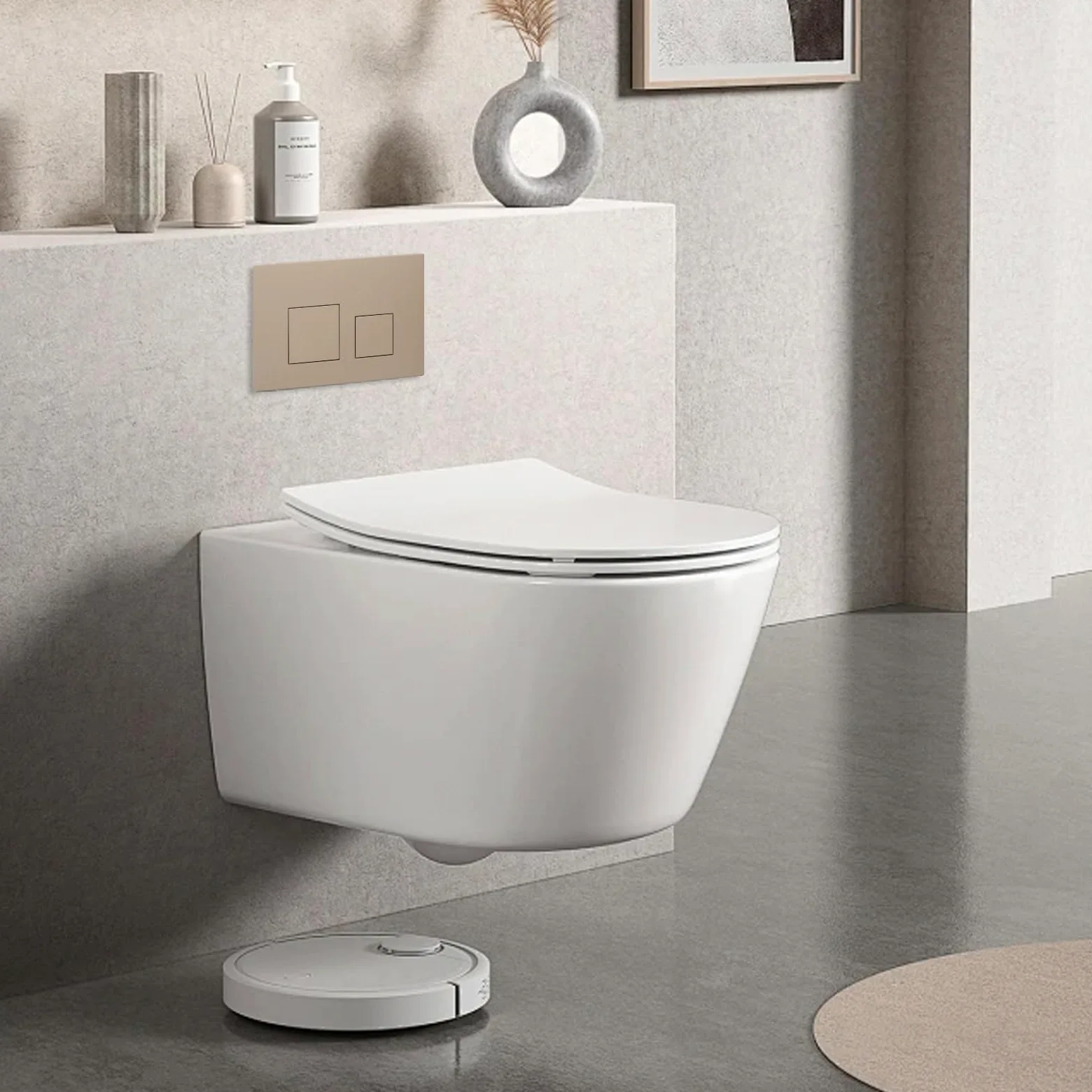 ACESOME Placca di comando per WC Compatibile con Geberit sigma01 sigma10 sigma20 sigma21 sigma30 sigma50 sigma60 Placca di comando in plastica per sciacquone a 2 modalità (Khaki)