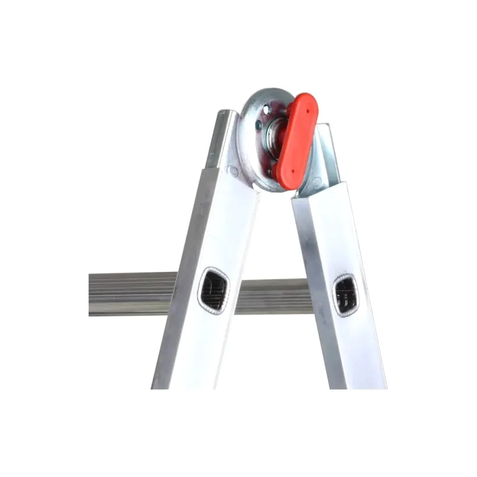 Svelt Scala Telescopica Multiposizione in Alluminio con Base Allargata – Uso Domestico e Hobbistico – A Sfilo, Cavalletto e per Scale. 8+8 Gradini