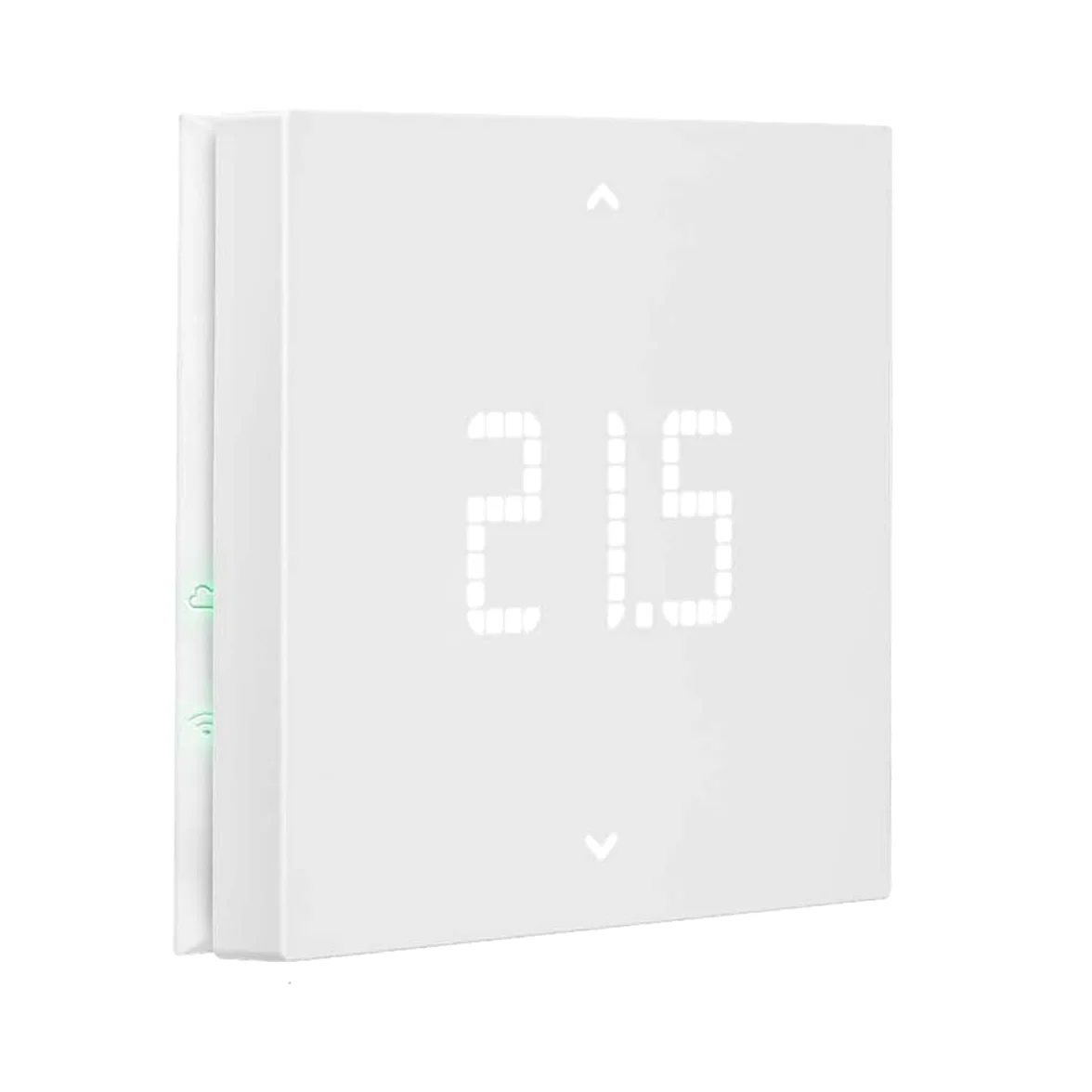 Vimar 02912 Termostato WiFi, compatibile con assistenti vocali Alexa e Google, riscaldamento e condizionamento ON/OFF e PID, gestione locale e da App View, Bluetooth, retroilluminazione LED