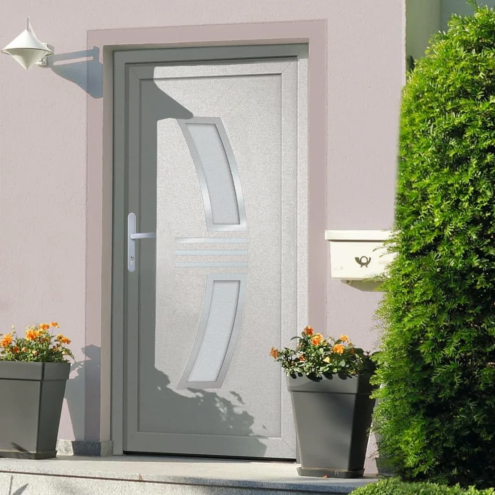 vidaXL Porta di Ingresso Destra/Sinistra Antracite e Bianco Misure Diversi