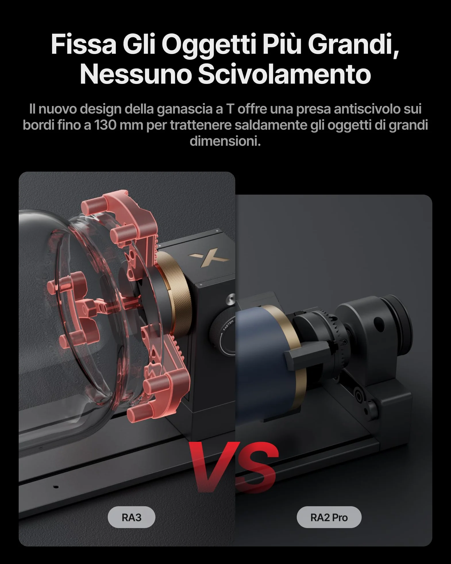 xTool RA3 Primo Rotary Smart MagSwap al Mondo per Incisore Laser xTool P3, F2&F2 Ultra UV, Allineamento LiDAR 360°, Rotary Intelligente per Anelli, Bicchieri e Oggetti Rotondi