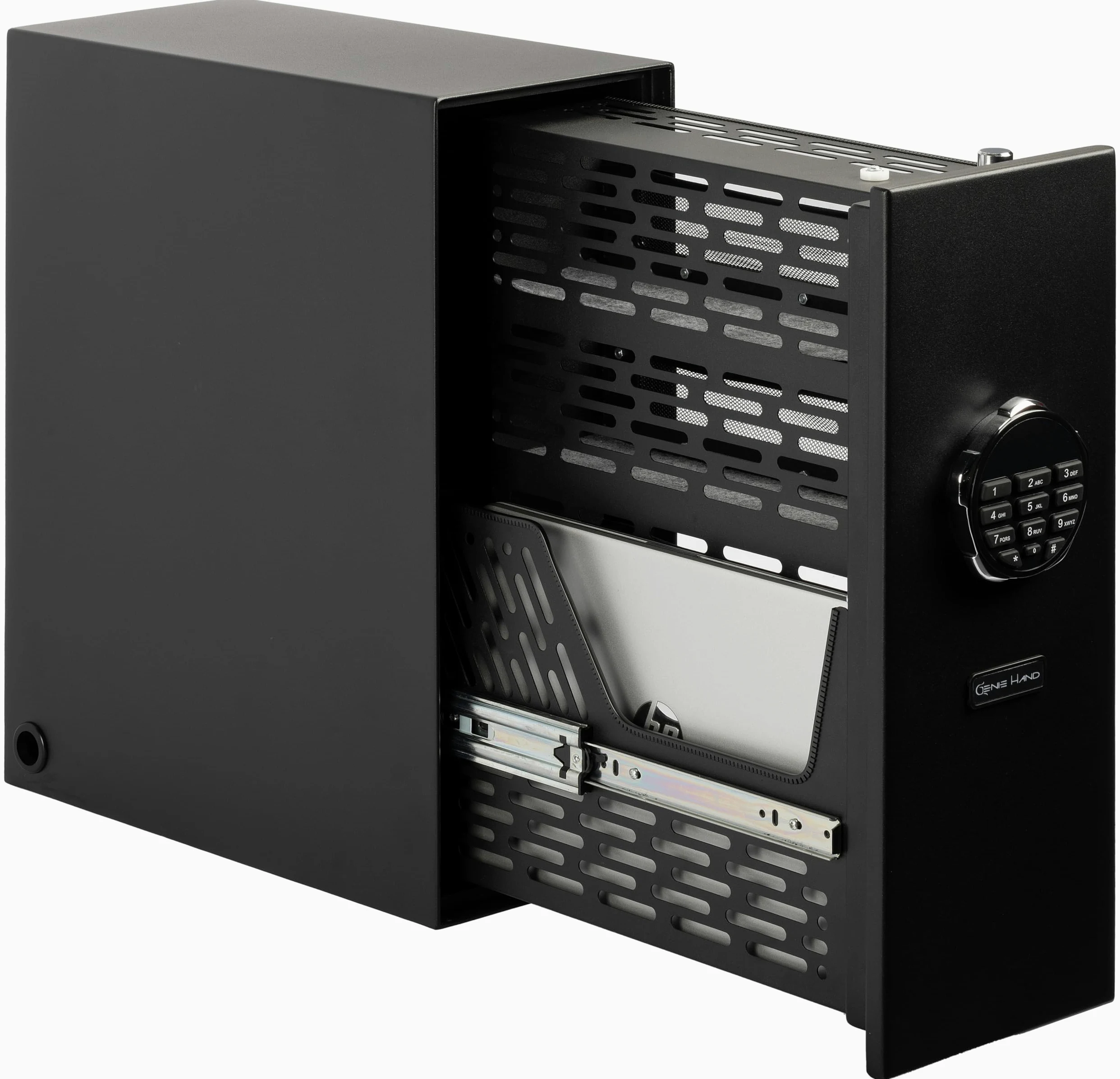 Genie Hand | Cassaforte Elettronica per Hotel, Residenze per Studenti e Ospedali con Alloggiamento per Computer Portatile fino a 17"- Serratura B-Class - Sistema Anti Bounce