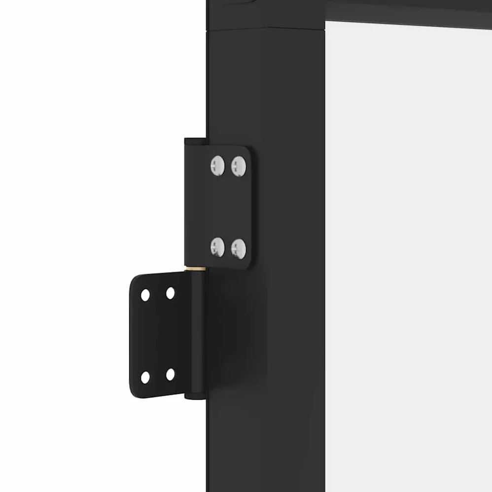 vidaXL Porta Interni Sottile Nera 76x201,5cm Vetro Temperato Alluminio