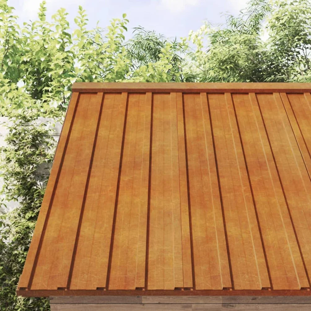 vidaXL Pannelli per Tetti 36 pz Ruggine 100x44 cm in Acciaio Corten, lastra per tetto, copertura per tetto, pannello per tetto garage
