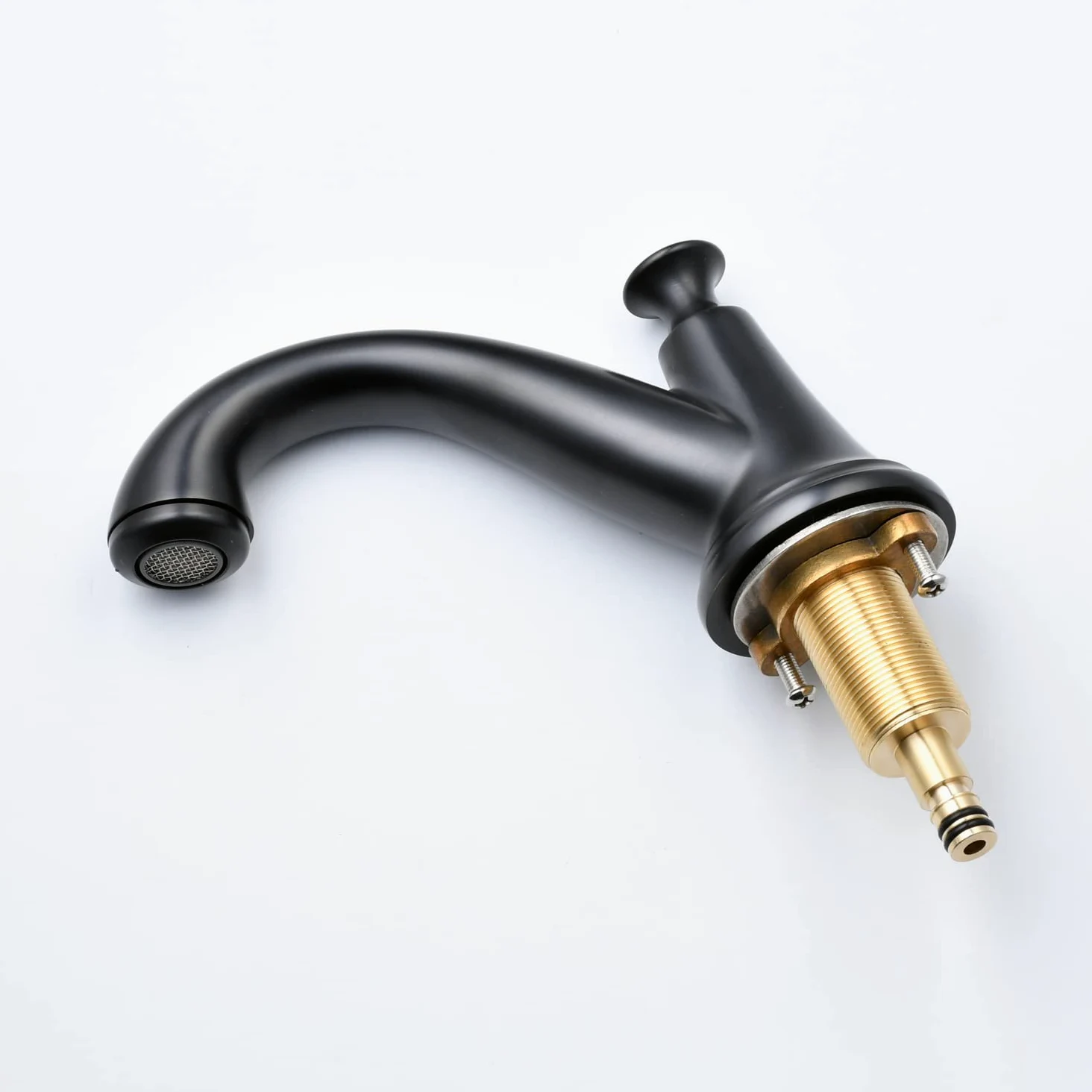 Rubinetto Bagno Lavabo Tre Fori Rubinetto Miscelatore, Nero Opaco