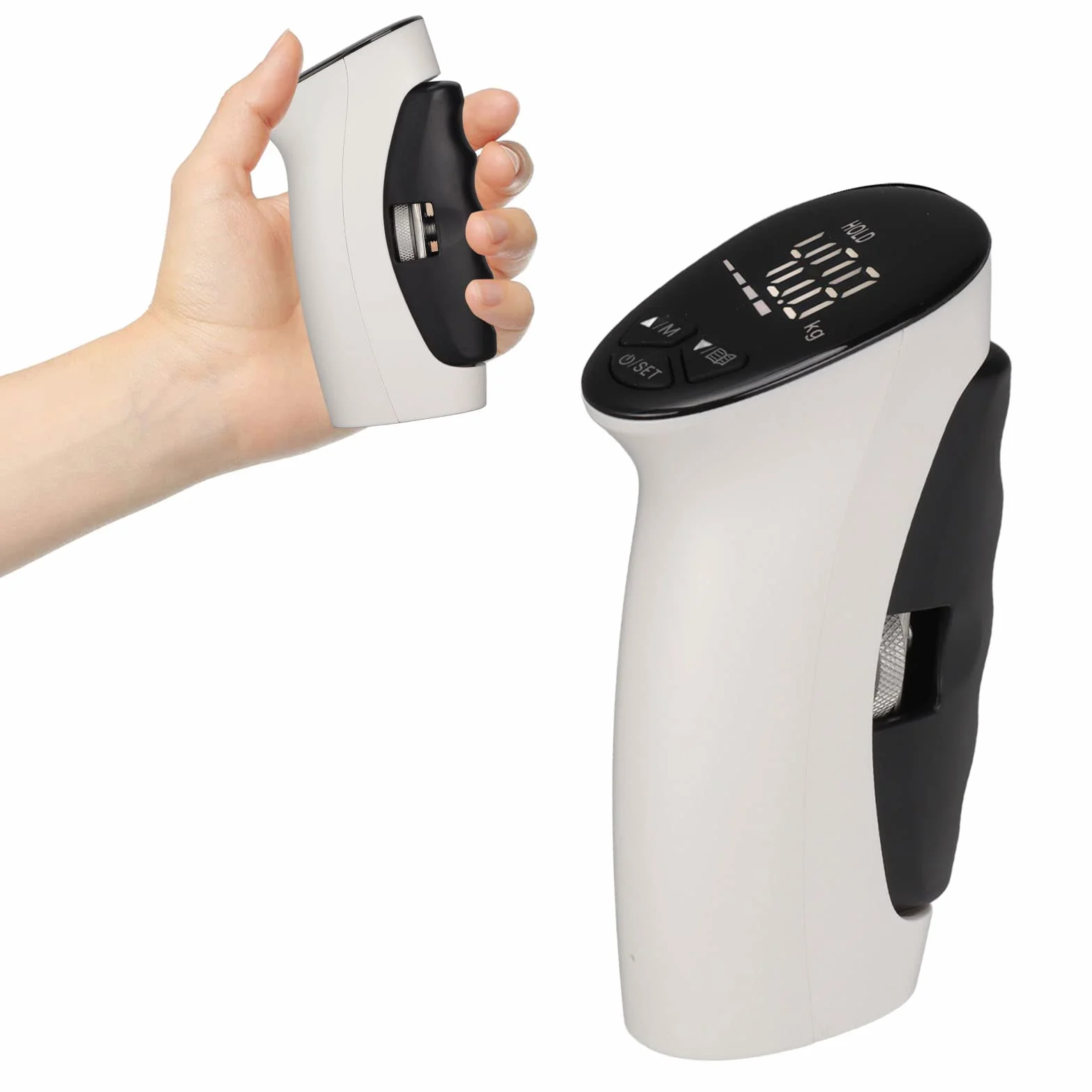 Fockety Dinamometro Digitale per Le Mani, Tester elettronico Regolabile della Forza della Presa con Display a LED e Distanza Regolabile dalla Presa, rinforzatore della Presa per Le Mani.