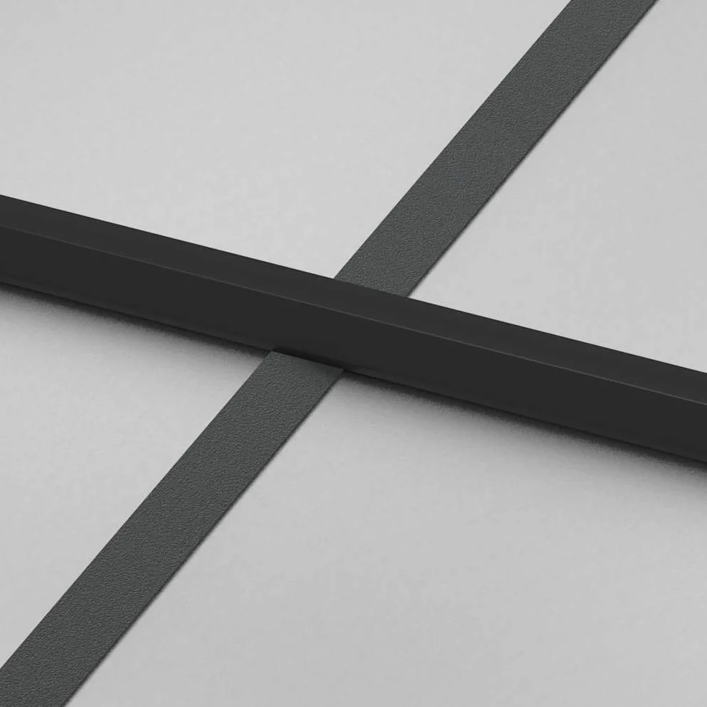 vidaXL Porta Interni Sottile Nera 76x201,5cm Vetro Temperato Alluminio