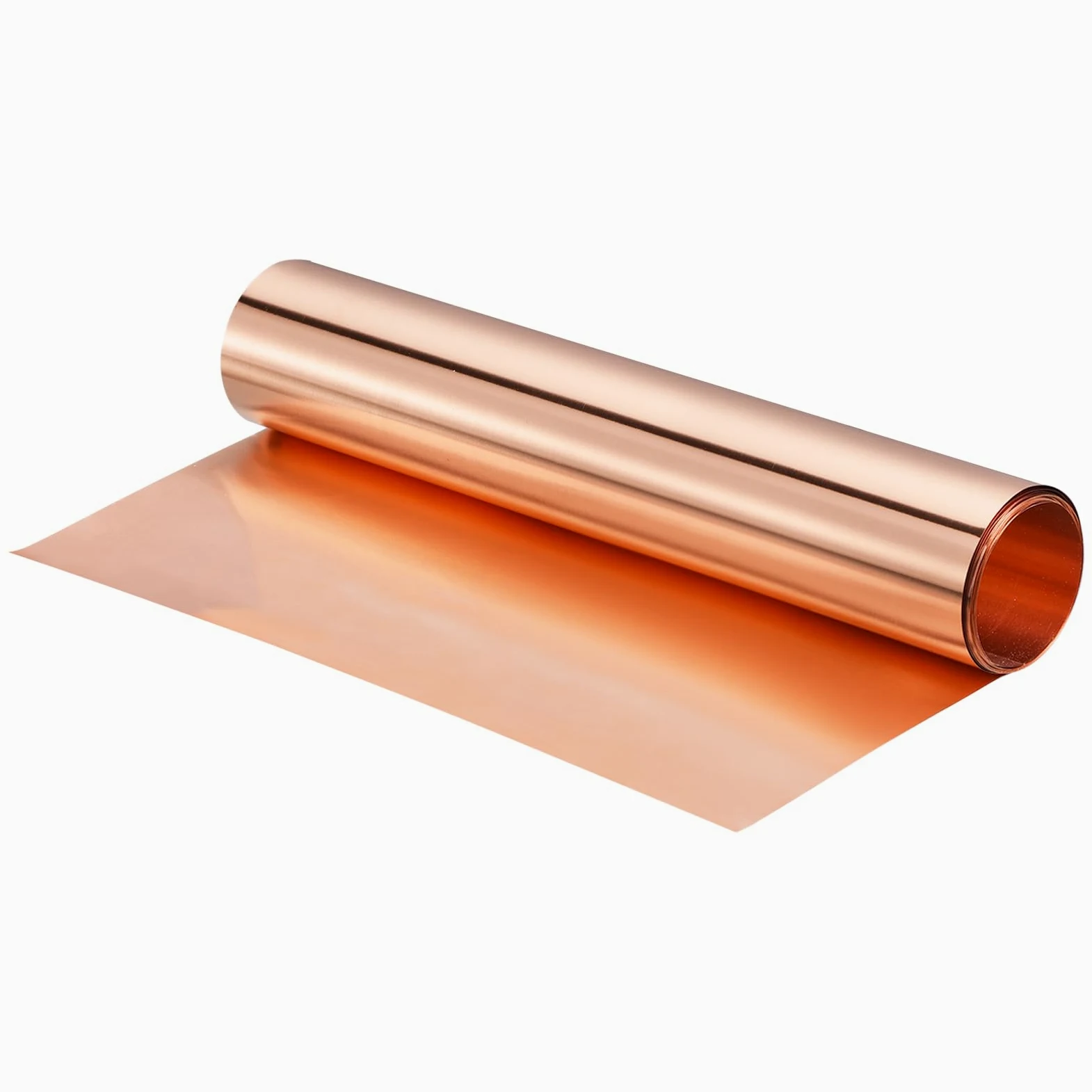 QUARKZMAN Rame Foglio Rotolo 3500mm x 300mm x 0,2mm 99,9% Puro Rame Striscia Rame Scossalina Metallo Lamina Piastra per Elettricità Progetti Fai-Da-Te (Dimensioni Multiple)