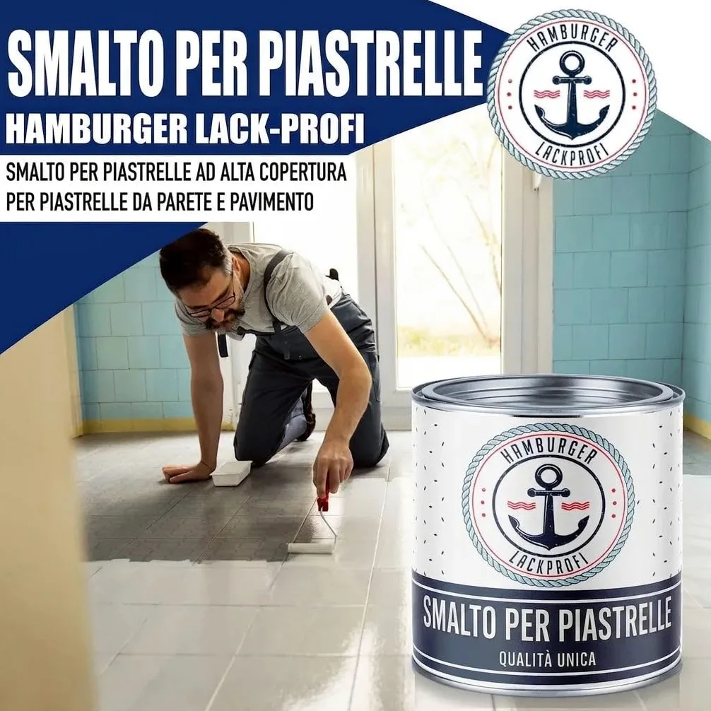 Vernice per piastrelle lucido rosa antico RAL 3014 Rosa Pittura per piastrelle (1 L) Hamburger Lack-Profi