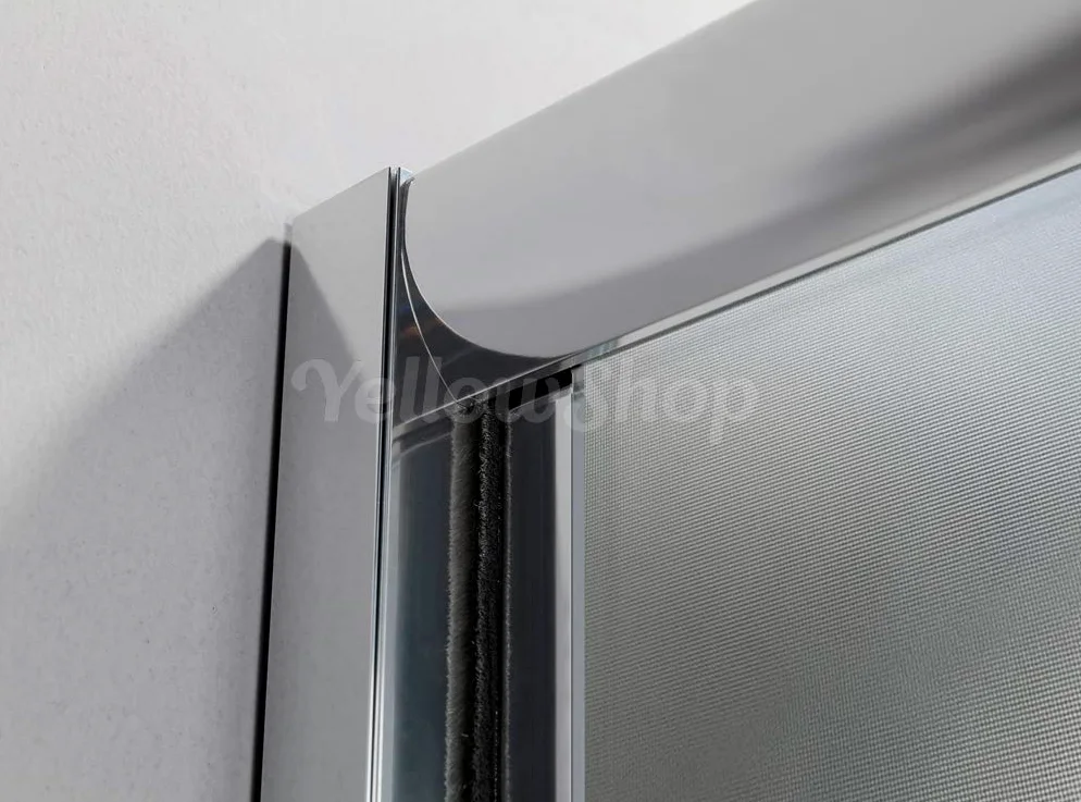 Yellowshop - Porta nicchia libro soffietto pieghevole bagno box doccia cristallo temperato cm 70, 80, 90, 100 (H190) (da cm 96 a 100 (h 190), Puntinato)