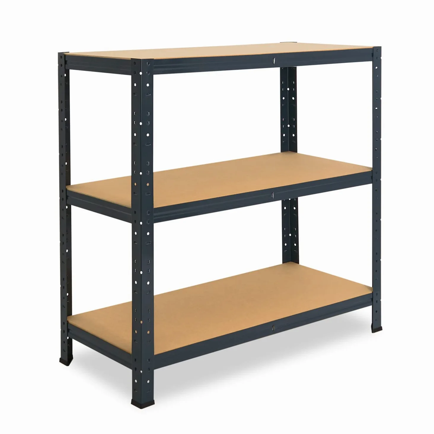 shelfplaza® 100x100x40cm HOME Scaffale metallo per carichi pesanti antracite con 3 ripiani con 175kg capacità di carico/Scaffali in metallo per garage come scaffali per ripostiglio o officina