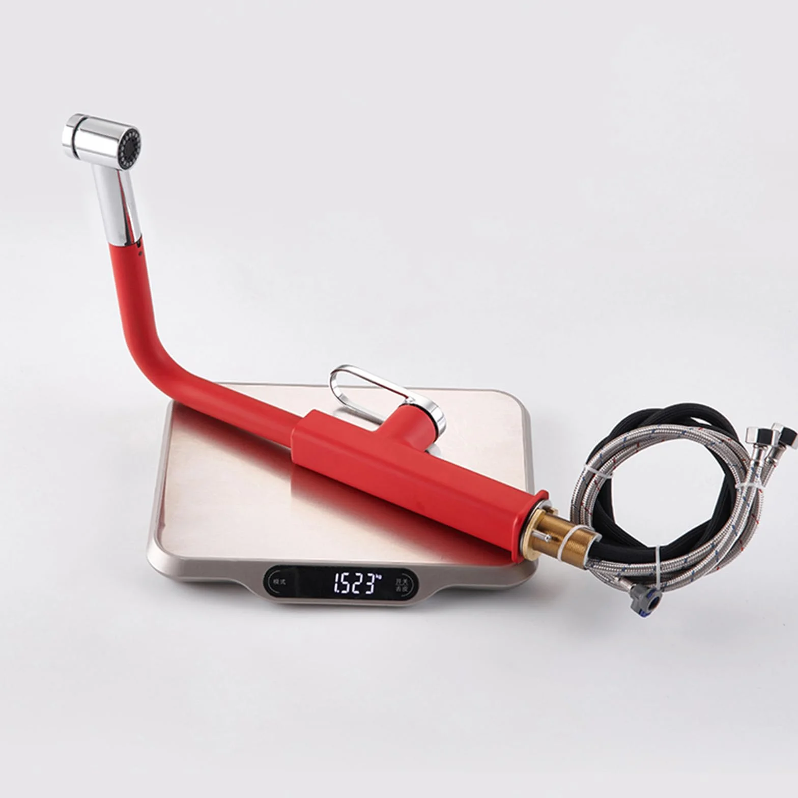 XJTNLB Rubinetto Lavello Cucina Doccetta Estraibile Rubinetti da Cucina Rosso Miscelatore Monocomando per Acqua Fredda e Calda