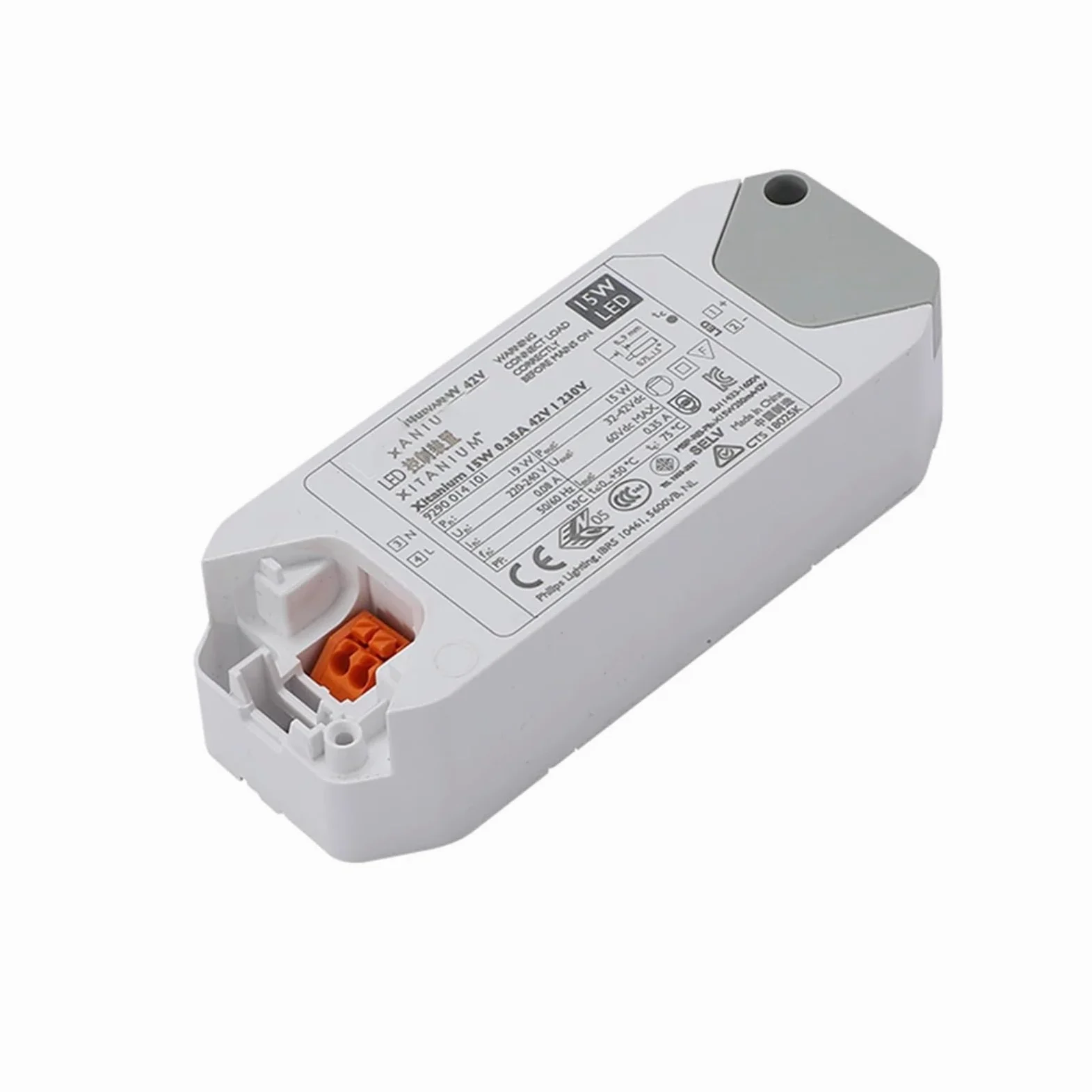 1PCS 15W 0.35A 42V I 230V 25W 36W 44W 50W for LED Indoor No Strobe Drive Downlight Faretto Luce piatta(15W)