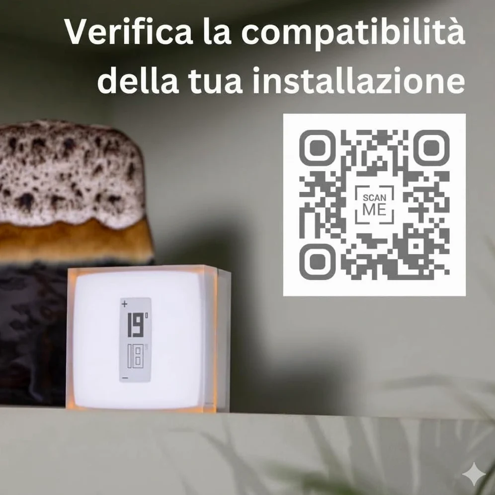 Netatmo Termostato Wifi Intelligente - Controlla il Riscaldamento da Remoto tramite App - Per caldaia individuale, NTH01-AMZ