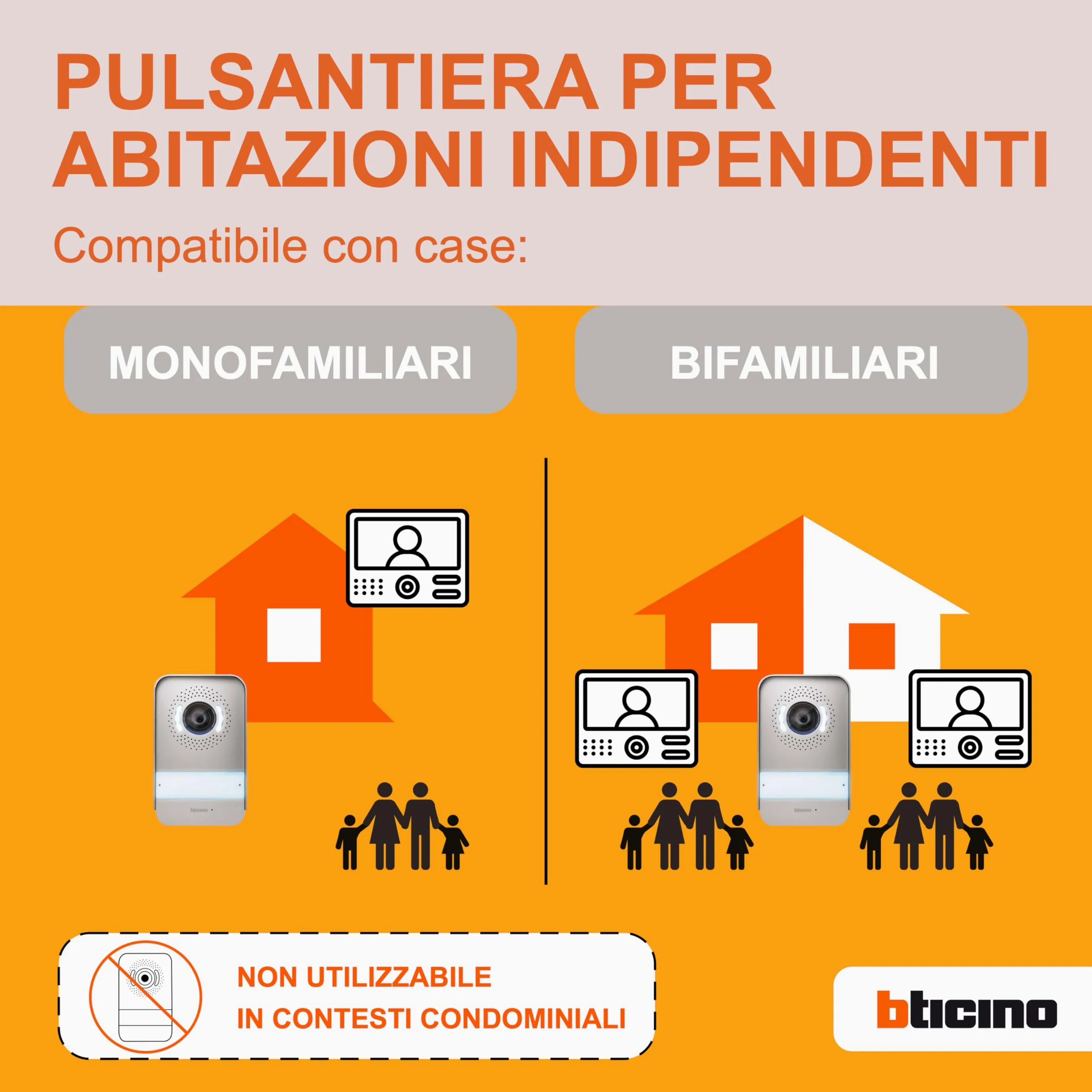 BTicino 331860 Posto Esterno Aggiuntivo per Kit Videocitofono 2 Fili, Metallo