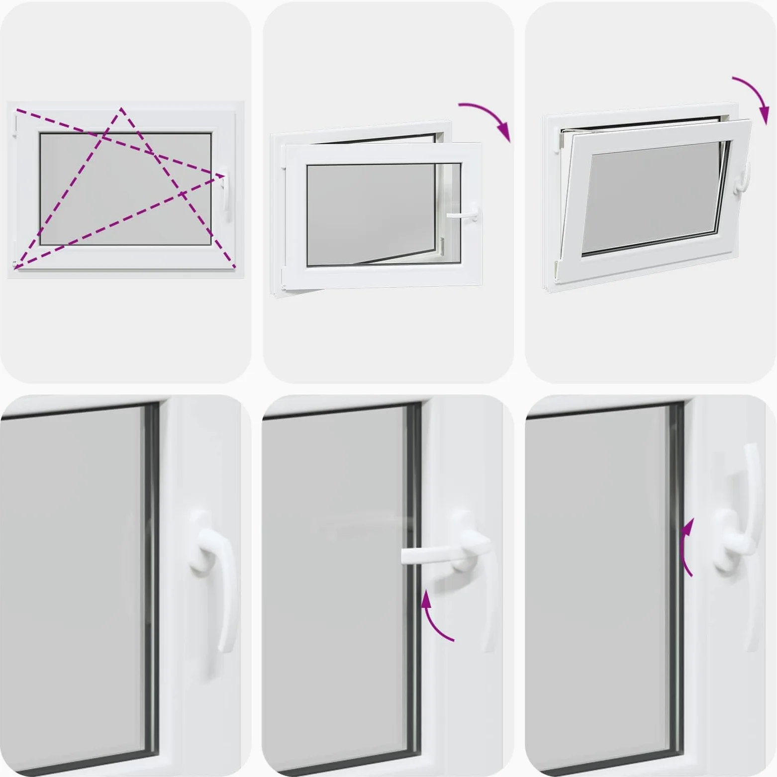 Finestra manuale RISOR 80 x 60 cm PVC e vetro, design moderno della finestra per cantina, vetro PVC resistente, efficiente dal punto di vista energetico, isolamento termico, fonoassorbente