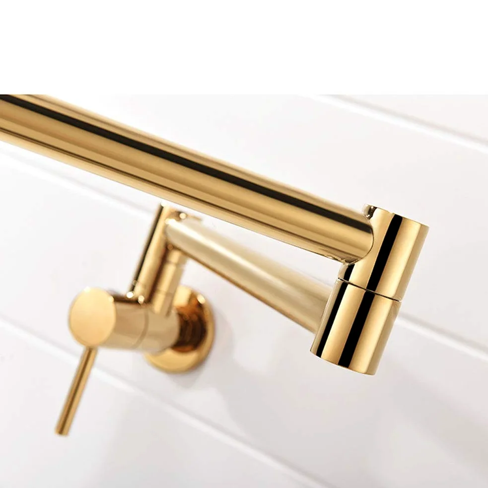 POT FILLER rubinetti della cucina, due maniglie Un lavandino rubinetto del foro, installazione a parete cucina contemporanea Rubinetti, Ottone,Cromo