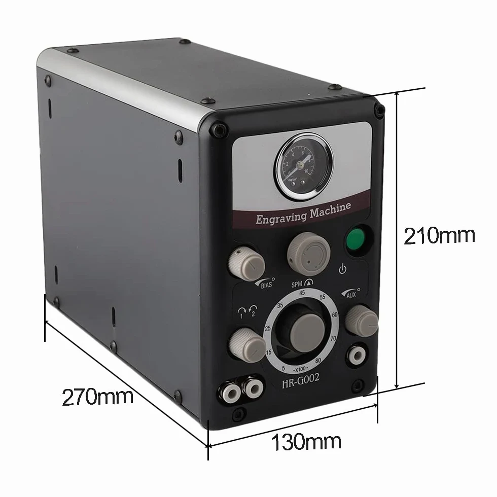 Kit di Macchine per Incisione Pneumatica per Gioielli - Velocità Regolabile da 400 a 8000 Giri/Min - Doppia Testa - Utensile Incisore Pneumatico a Micro per Oro e Argento