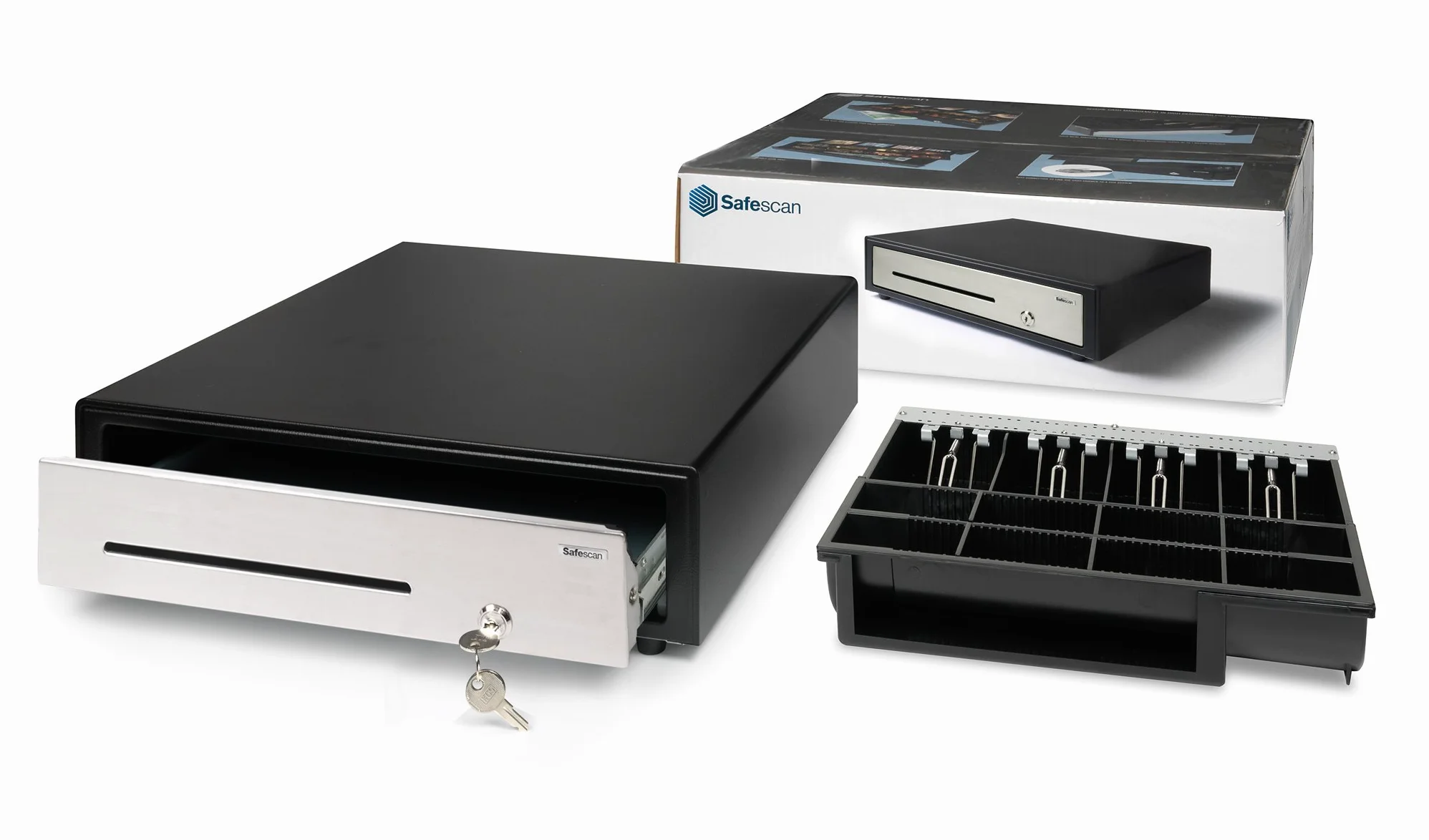 Safescan HD-4141S Heavy Duty Cash Drawer with 8 Coin and 4 Note Trays