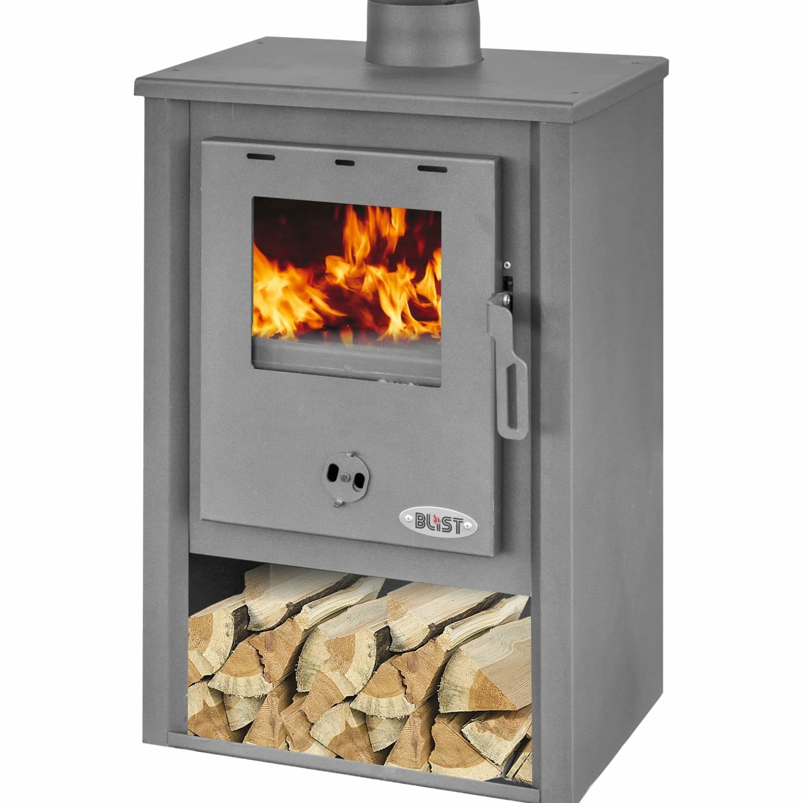 Stufa a Legna 9 Kw, Antracite - Blist, B1