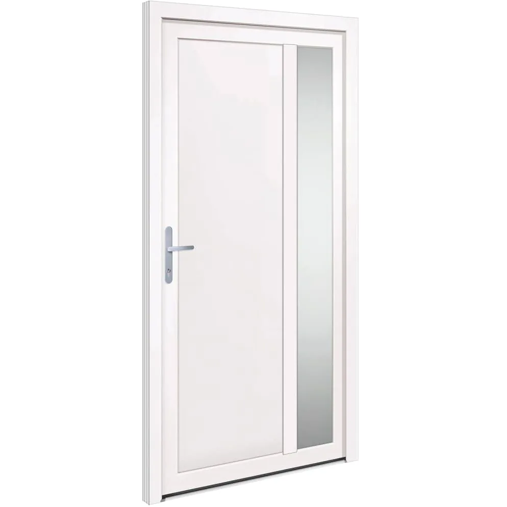 VidaXL Bianca 108x208 cm Porta Ingresso in PVC