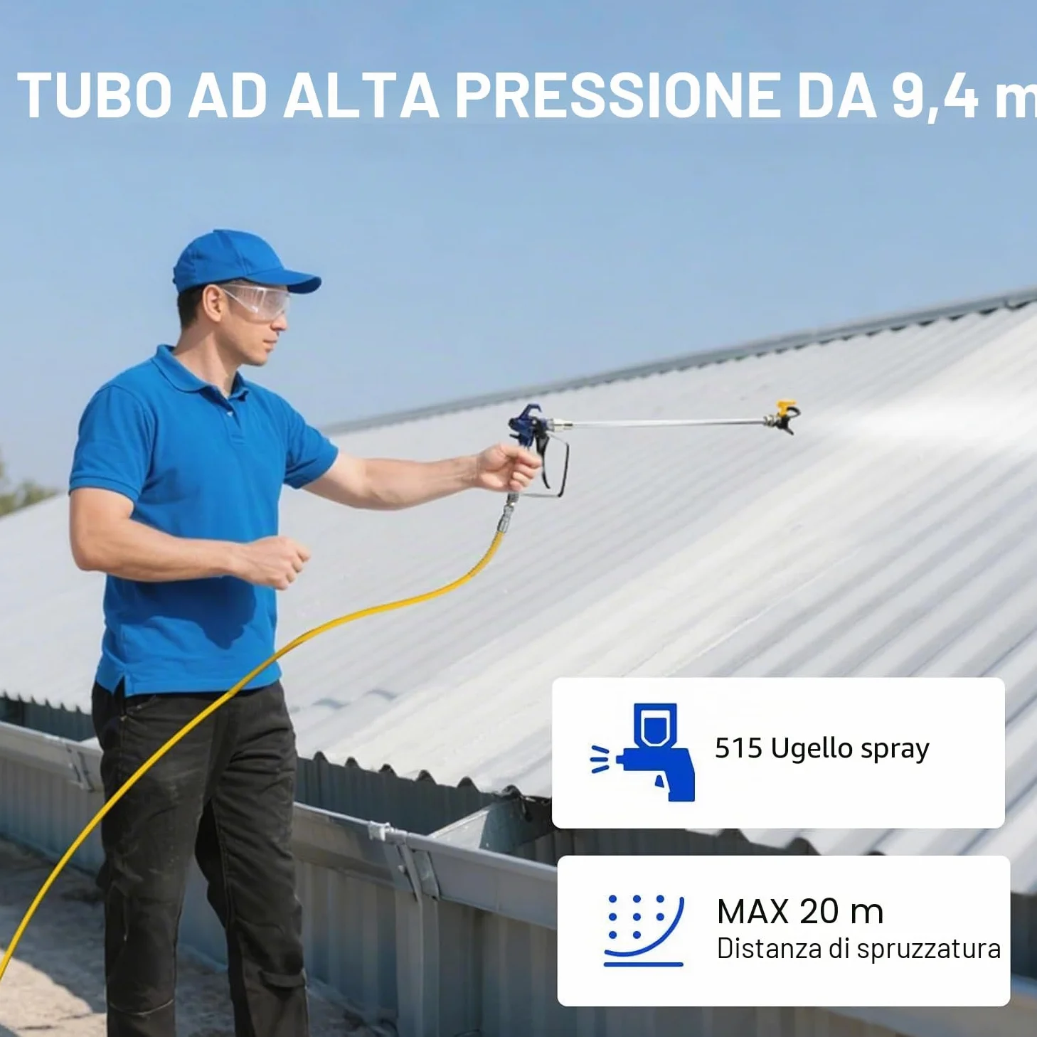 Airless Spruzzatore Vernice 3200psi, Produttività Avanzata Senza Assottigliamento per La Pittura Fai-da-te per Interni Della Casa Esterna