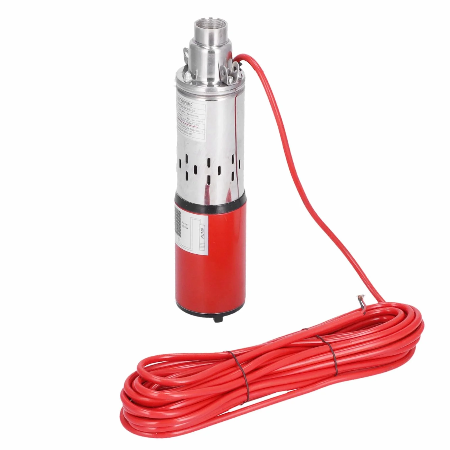 Pompa Sommersa DC12V Acciaio Inossidabile Rosso Pompa Sommersione per Pompe Solari Industriale