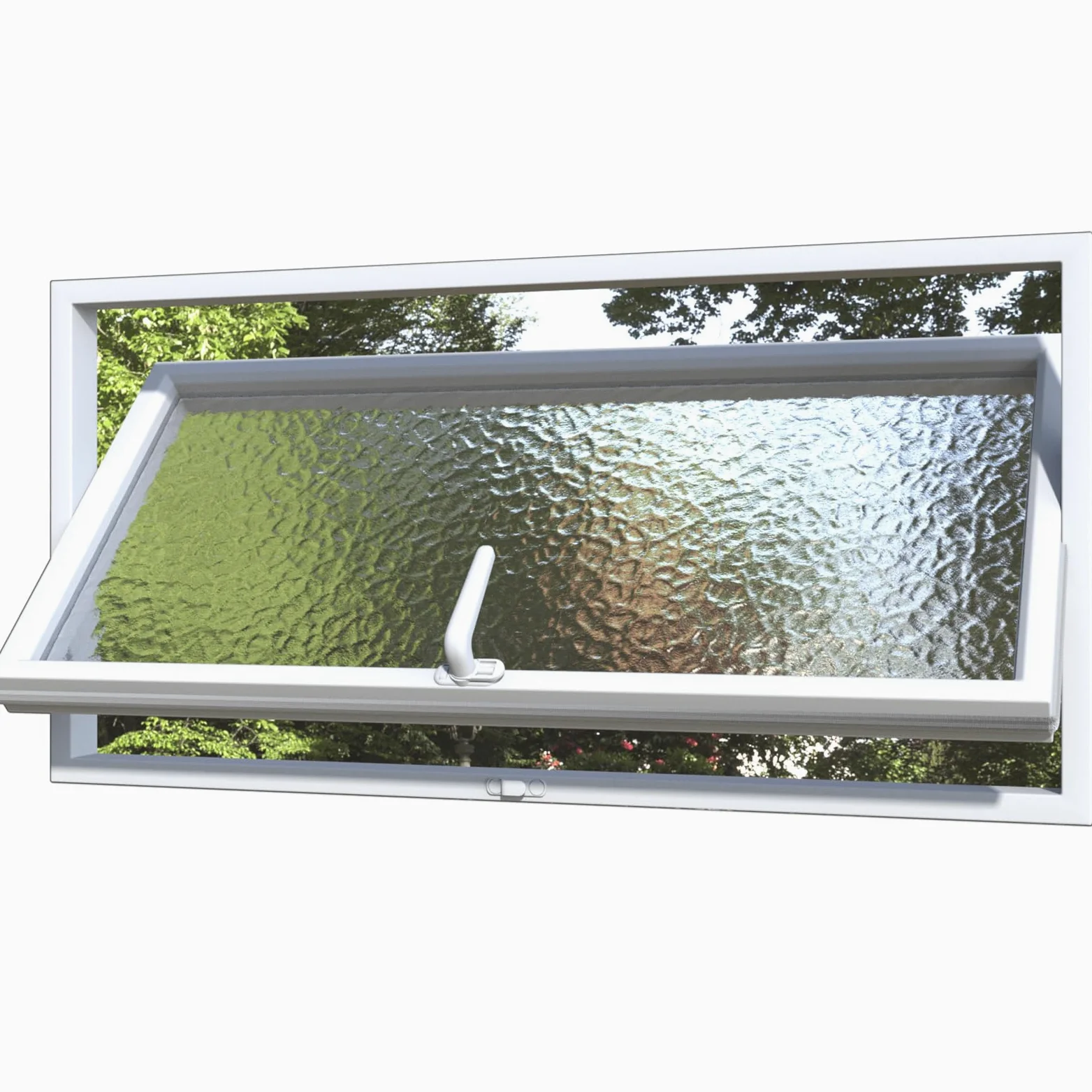 Finestra rettangolare in metallo, finestra girevole a 360° con vetro di sicurezza e maniglie, finestra a incasso per ventilazione come ricambio per bagno, cucina, soggiorno, cantina (WHITE-A80×40)