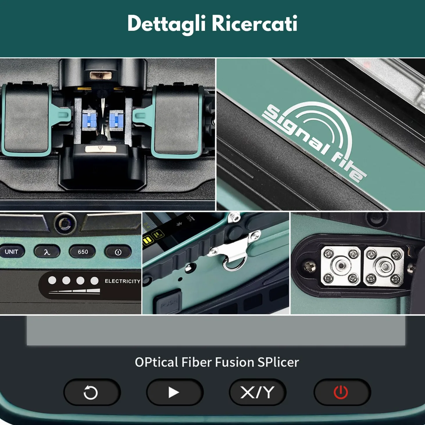 Nuovo Modello AI-6A+ Saldatrice per Fibra Ottica con OPM e VFL Integrati, Kit Giuntatrice Fibra Ottica Automatica a Allineamento del Nucleo con 6 Motori, 8s Fusione 18s Riscaldamento
