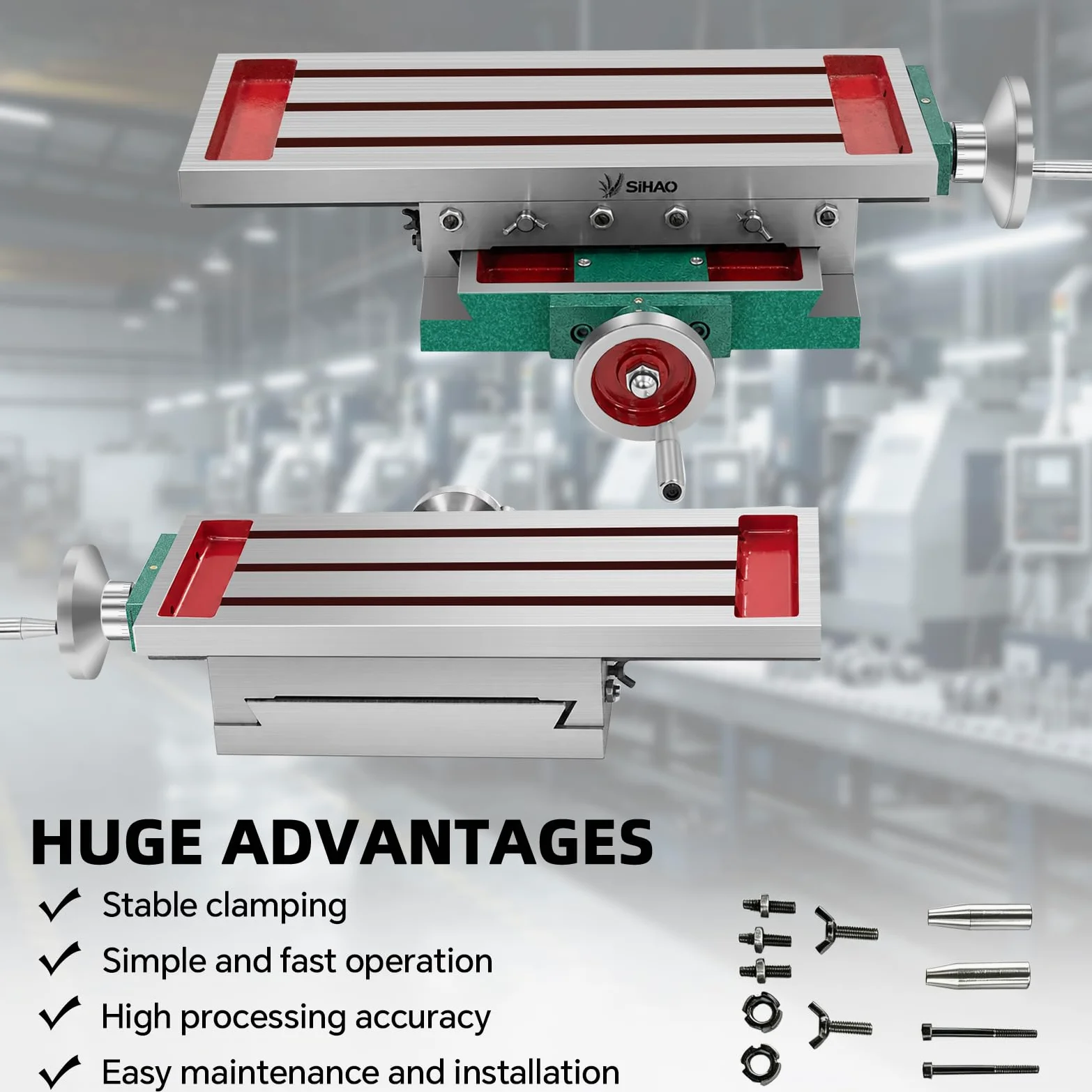 Tavolo a Croce per Fresatura in Metallo, Morsa a 2 Assi, 450 x 170 mm Tavolo da Lavoro Multifunzione, Tavolo di Coordinate per Trapano a Colonna per Foratura e Fresatura