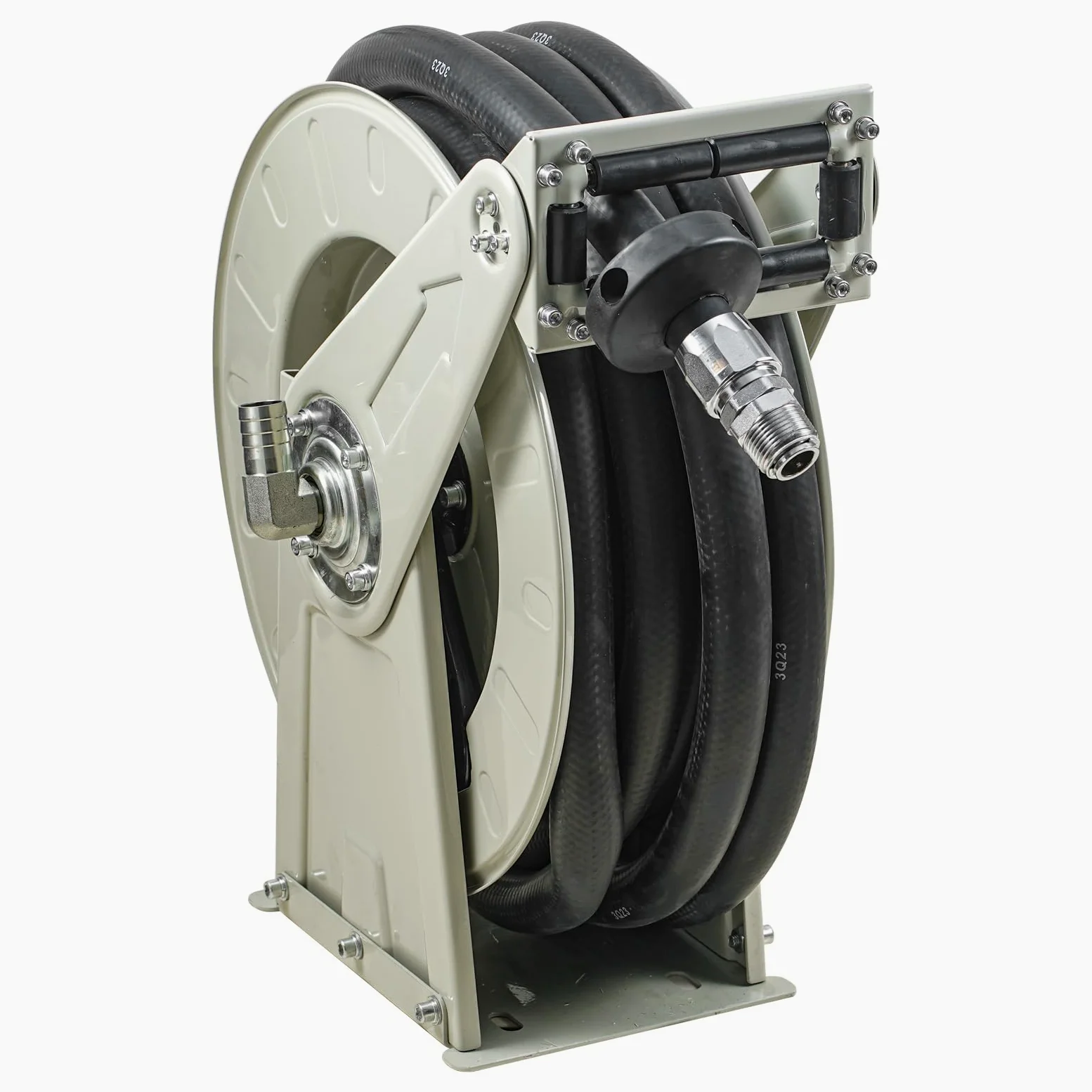 VEVOR Avvolgitubo Carburante, 1" x 33', Avvolgitubo Diesel Retrattile 300 PSI in Acciaio al Carbonio con Ugello Carburante NPT1", Tubo in Gomma NBR per Camion Cisterna di Veicoli 475 x 305 x 529mm