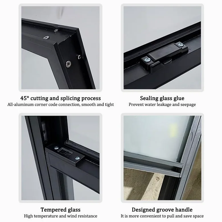Capannone Finestra, Ventilazione Iscrizione Porta Sostituzione Bicchiere Persiane, Diapositiva Verticale Insonorizzato Fascia Schermo per Casa Esterno(60x110CM)