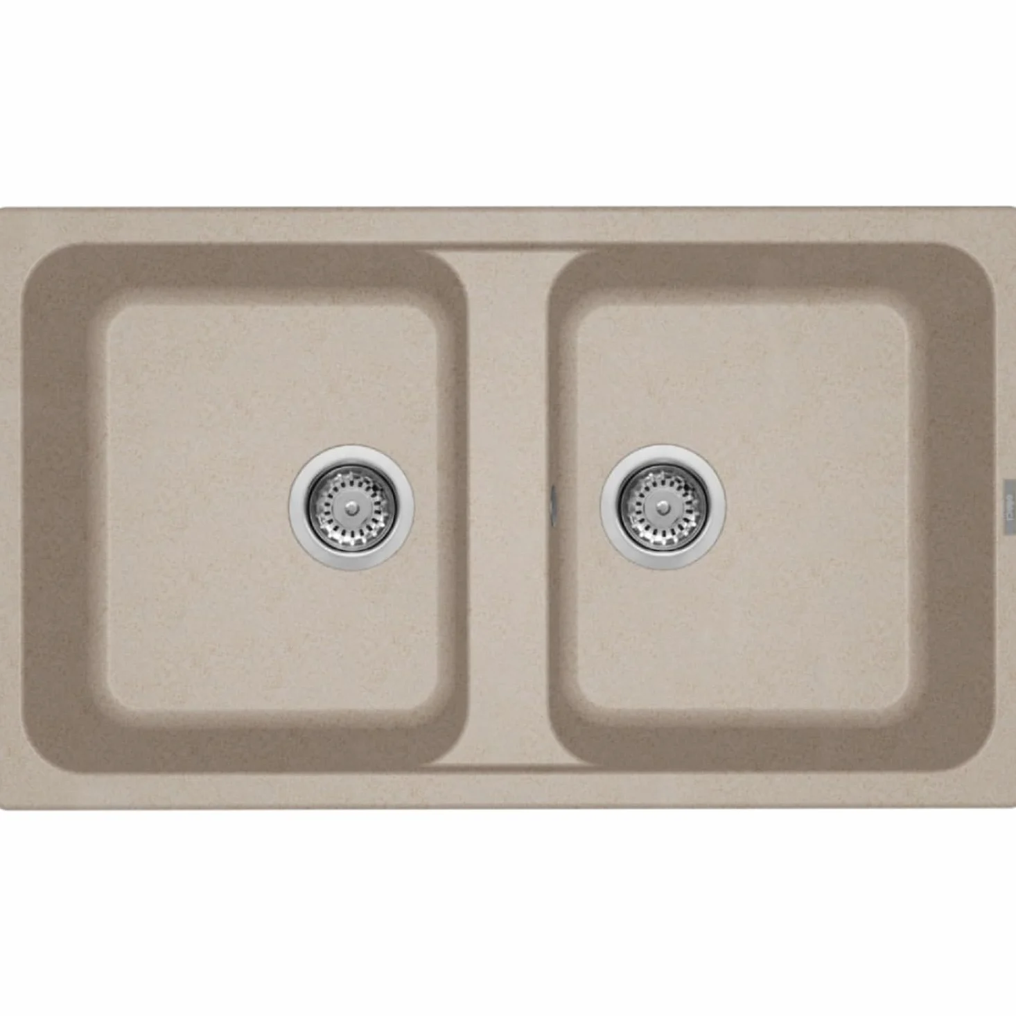 Elleci LG245051 Life 500 - Lavello da cucina, 2 vasche, granitek, 860 x 500 mm, avena
