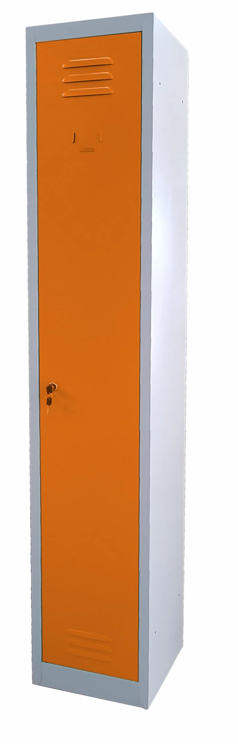 Armadio Armadietto spogliatoio in metallo SLIM SALVASPAZIO dim.cm.30x30x180h anta Arancione